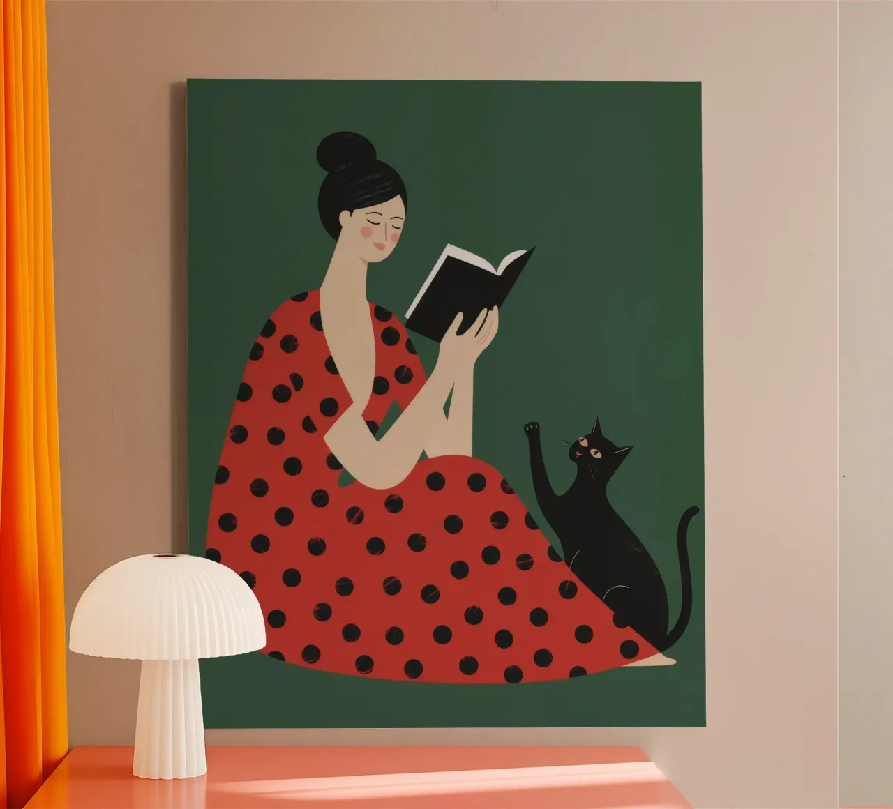Reading Serenity Cat canvas by Nebula Verse