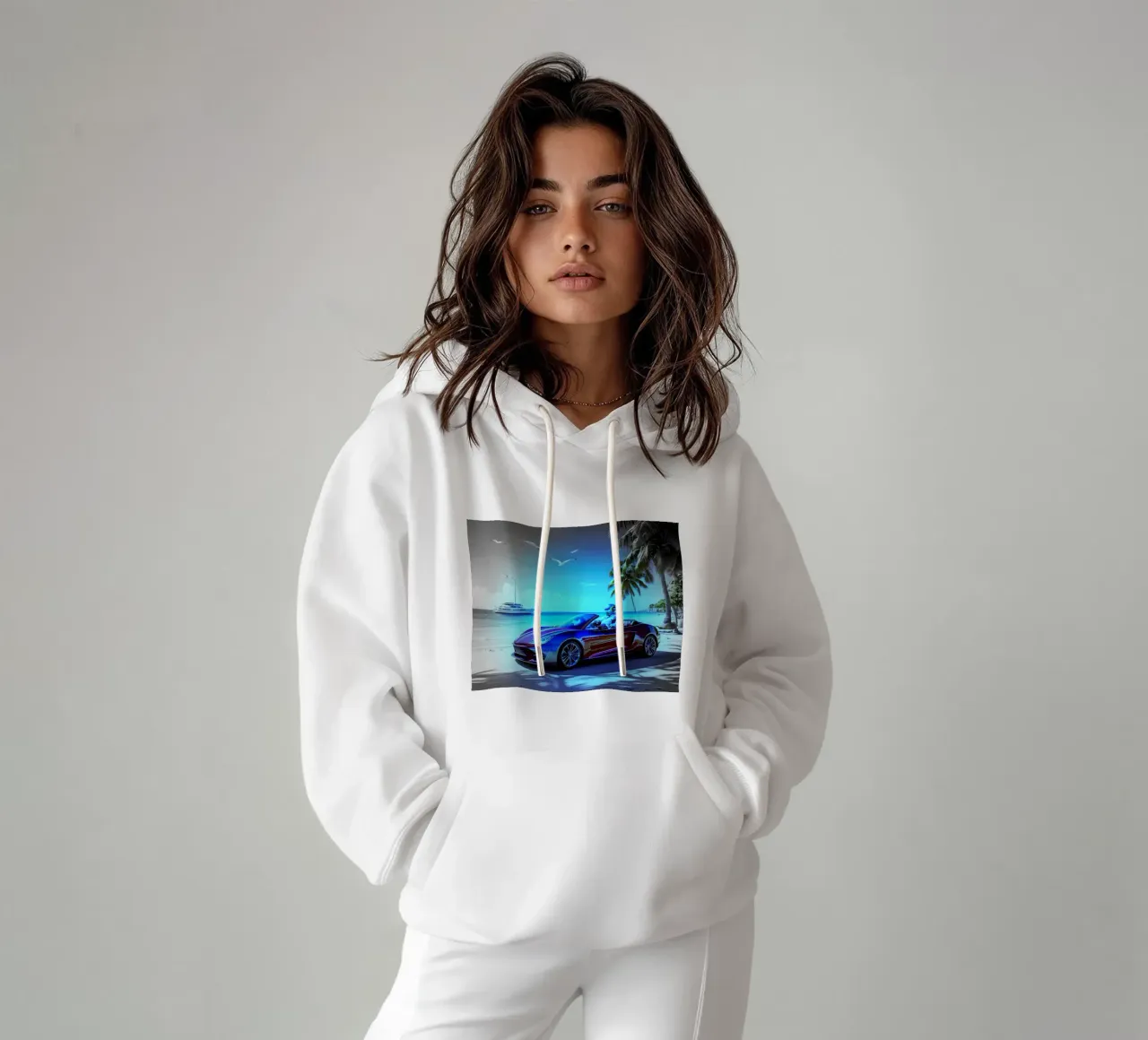 ROBOT AU VOLANT. NB PARTIEL. felpa con cappuccio da Thierry vobmann photography