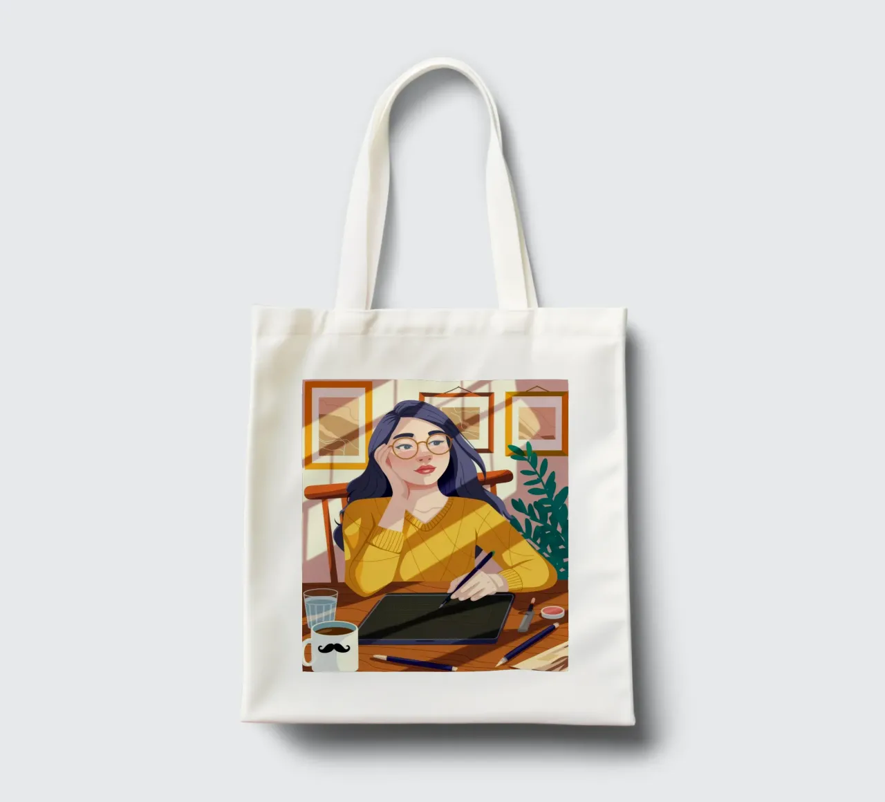 Creative Thoughtful Workspace tote bag by Nebula Verse