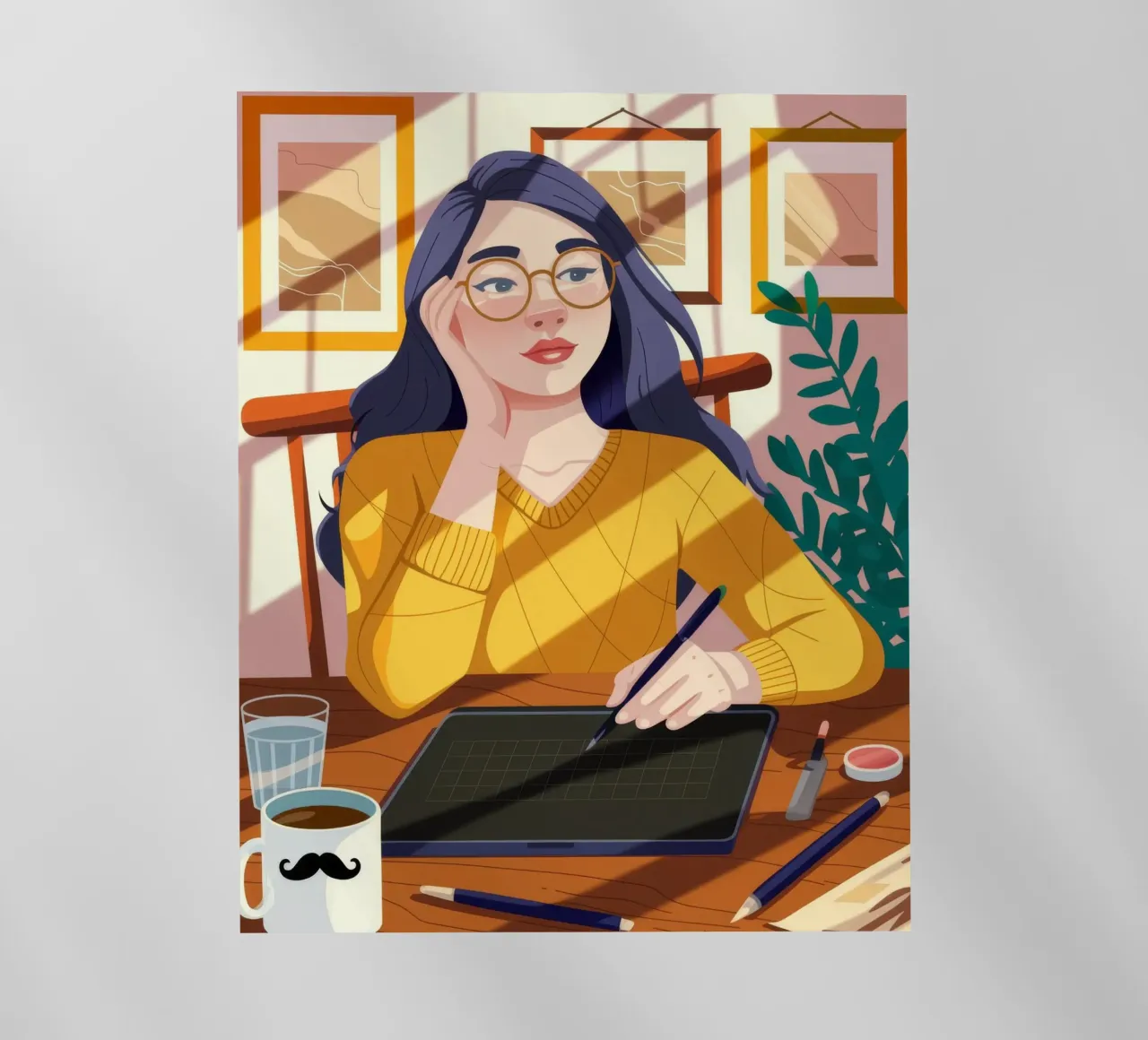 Creative Thoughtful Workspace backlit film by Nebula Verse
