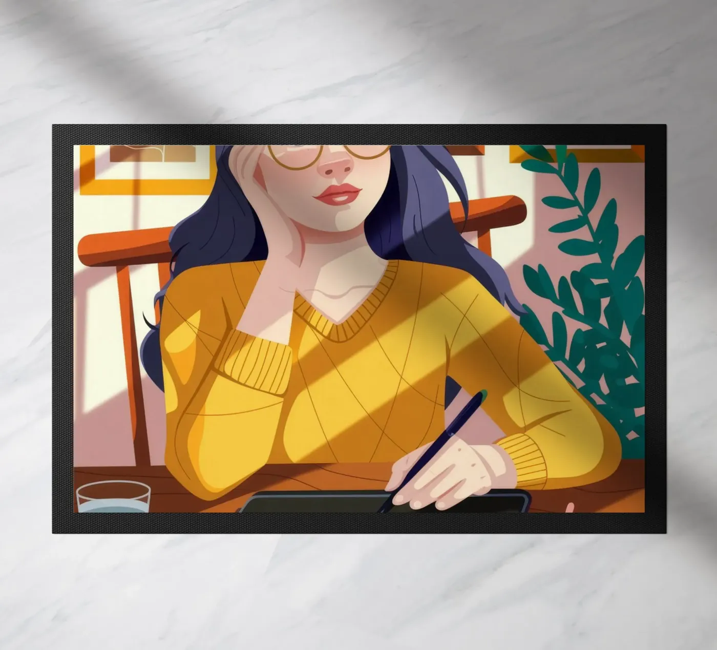 Creative Thoughtful Workspace doormat by Nebula Verse