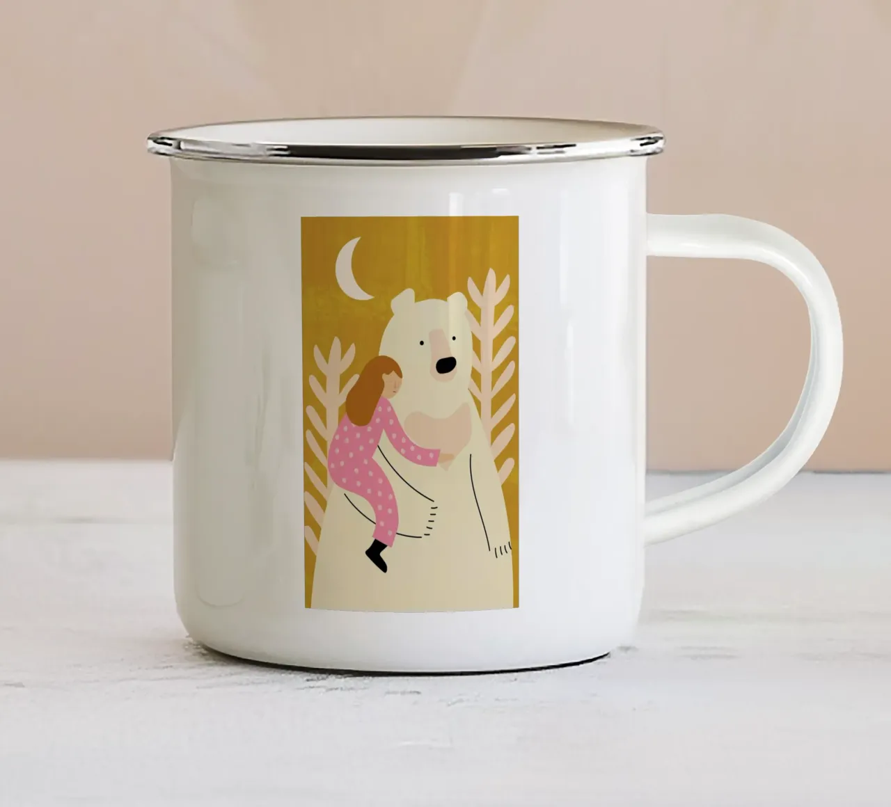 Bear Hug tazza in smalto da Little Flourishes
