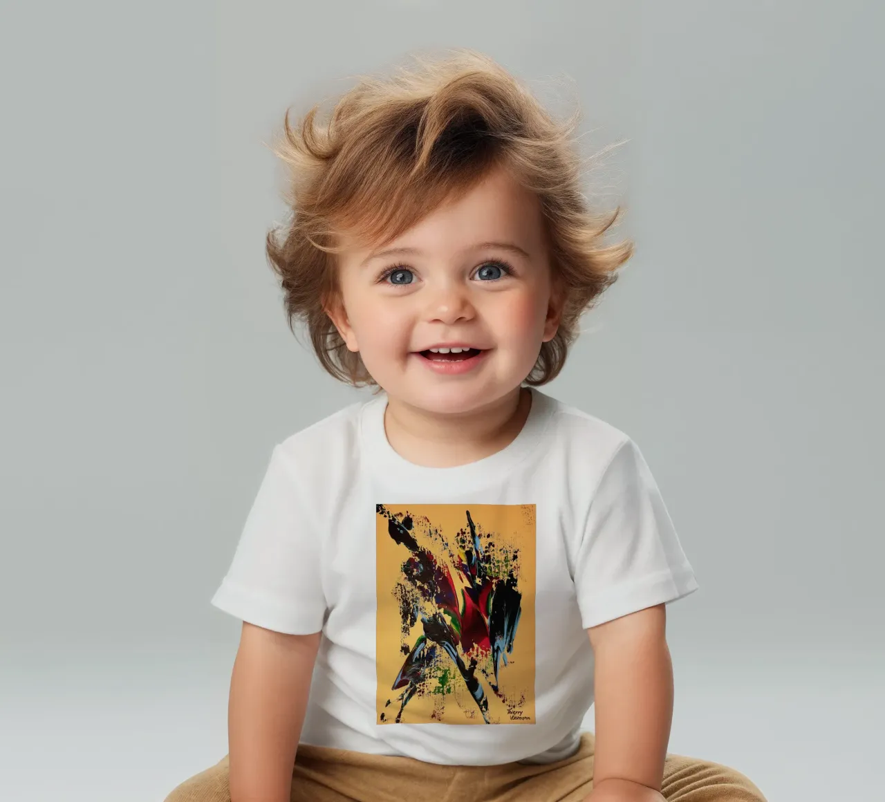 MESSAGE FROM THE HEART 6 baby t-shirt van Thierry Vobmann Abstract painting