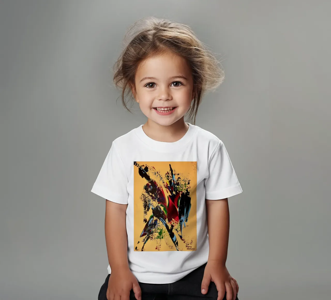MESSAGE FROM THE HEART 6 t-shirt bambini da Thierry Vobmann Abstract painting