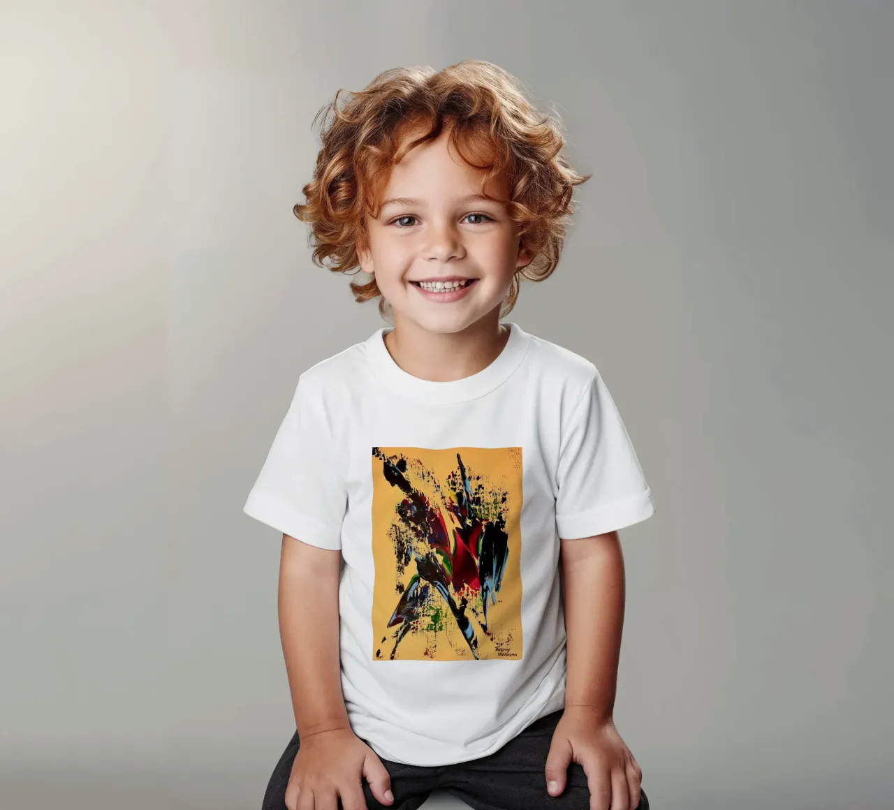 MESSAGE FROM THE HEART 6 t-shirt bambini da Thierry Vobmann Abstract painting