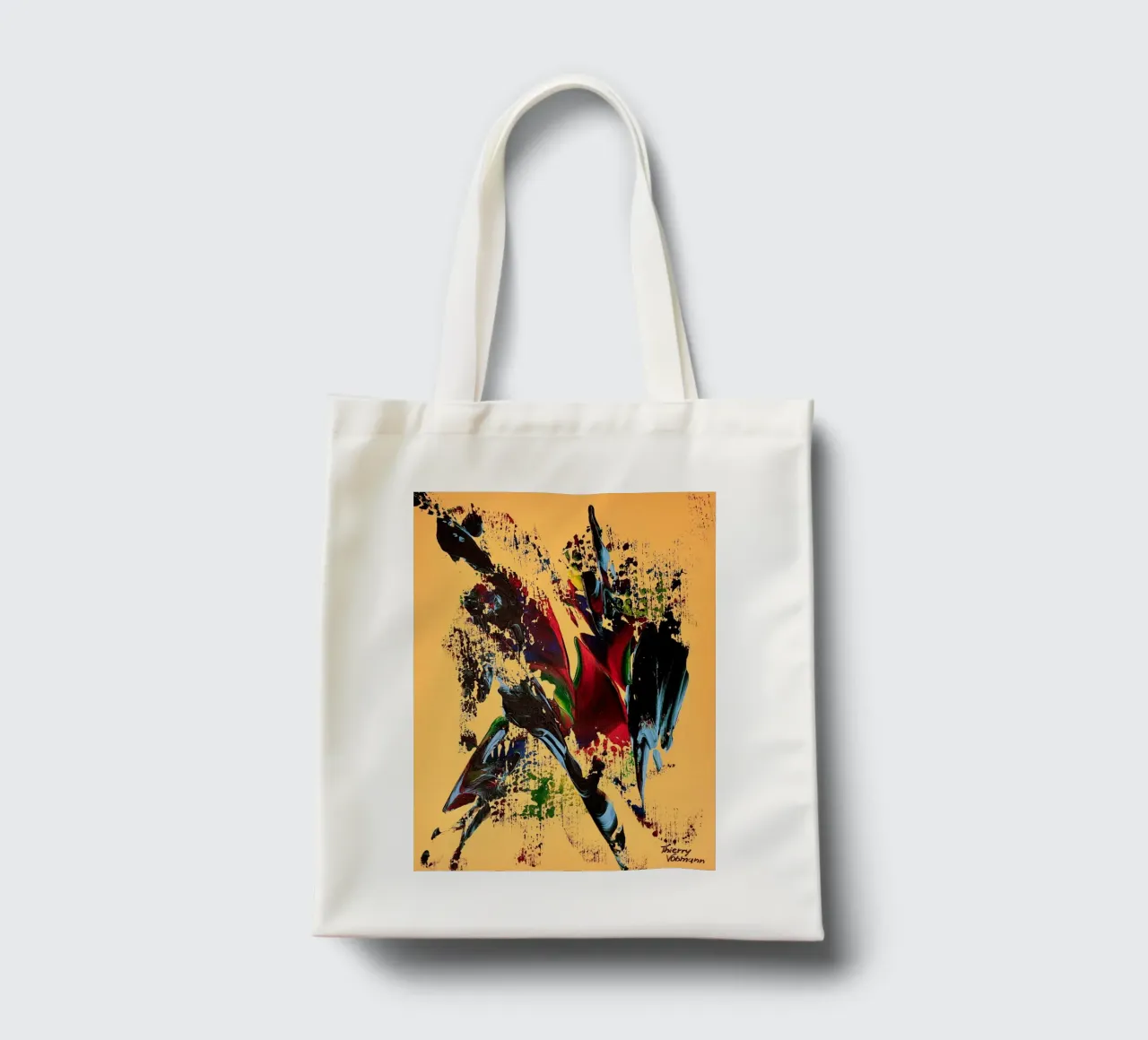 MESSAGE FROM THE HEART 6 borsa in juta da Thierry Vobmann Abstract painting