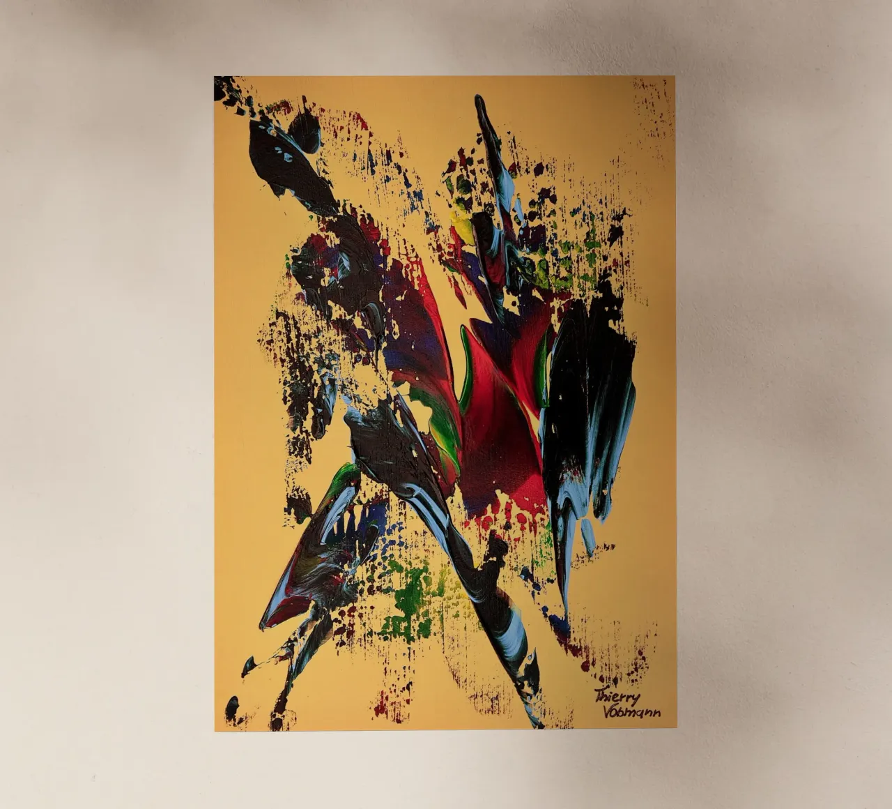 MESSAGE FROM THE HEART 6 pellicola backlit da Thierry Vobmann Abstract painting