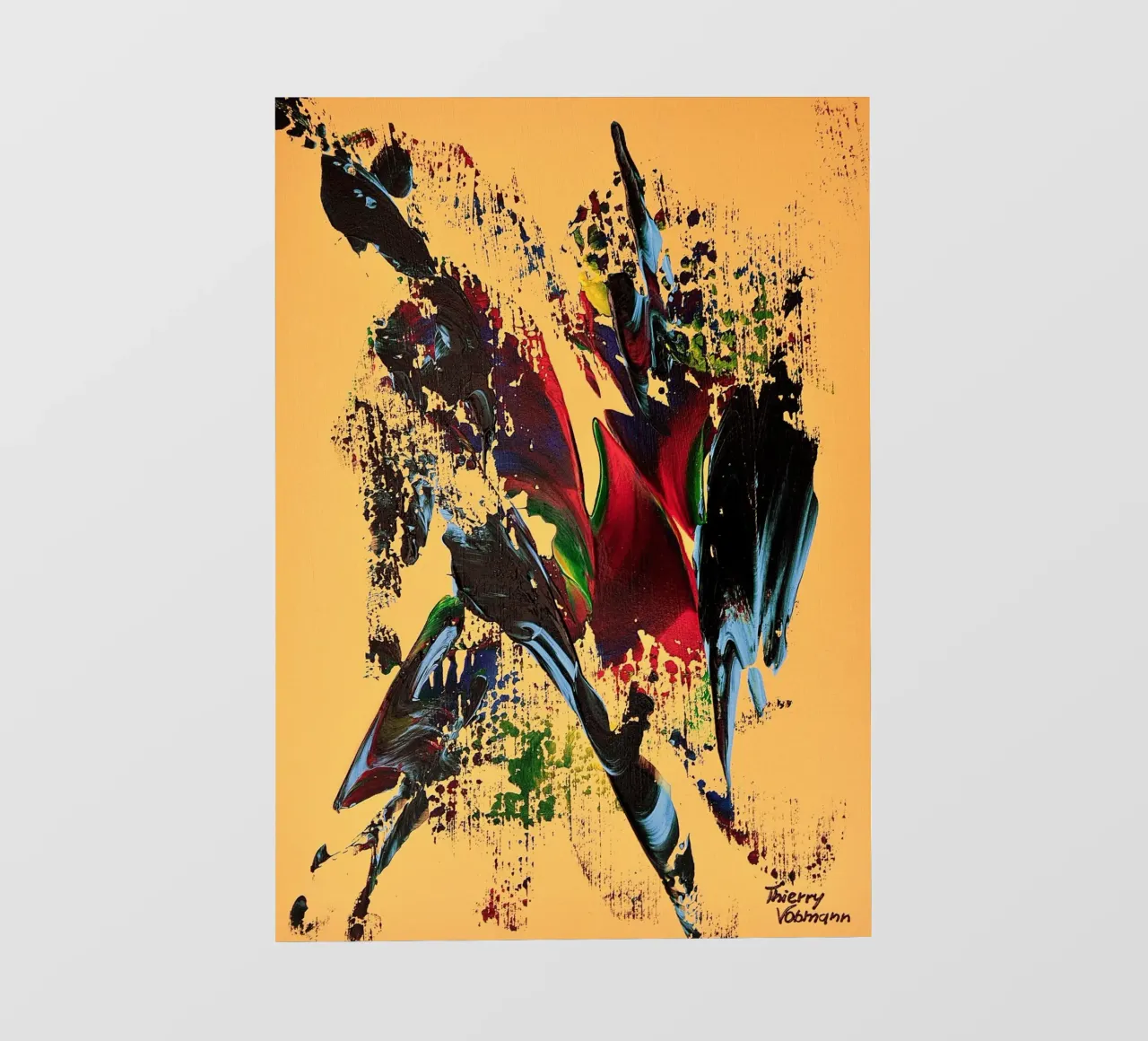 MESSAGE FROM THE HEART 6 pellicola backlit da Thierry Vobmann Abstract painting