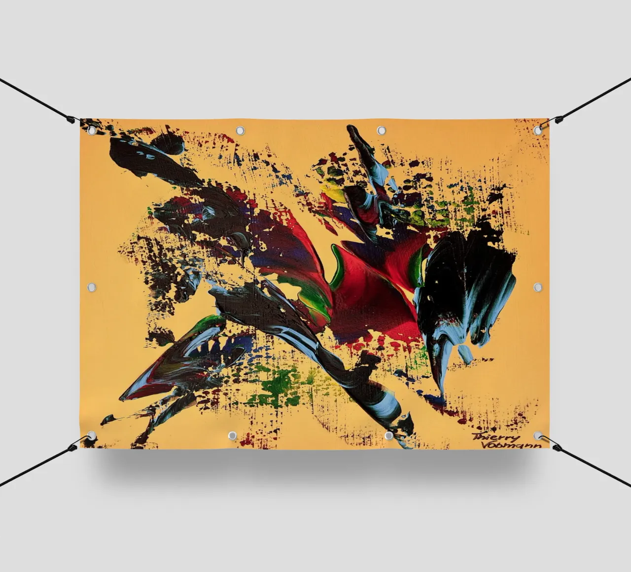 MESSAGE FROM THE HEART 6 PVC Plane von Thierry Vobmann Abstract painting