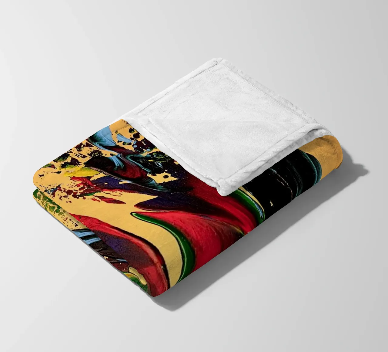 MESSAGE FROM THE HEART 6 coperta in pile da Thierry Vobmann Abstract painting