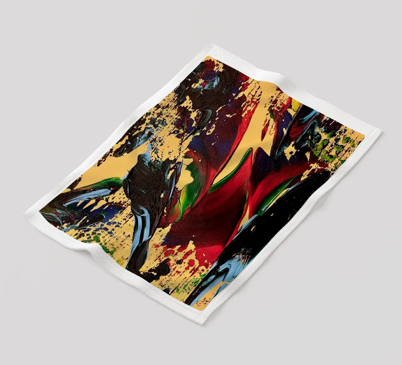 MESSAGE FROM THE HEART 6 coperta in pile da Thierry Vobmann Abstract painting