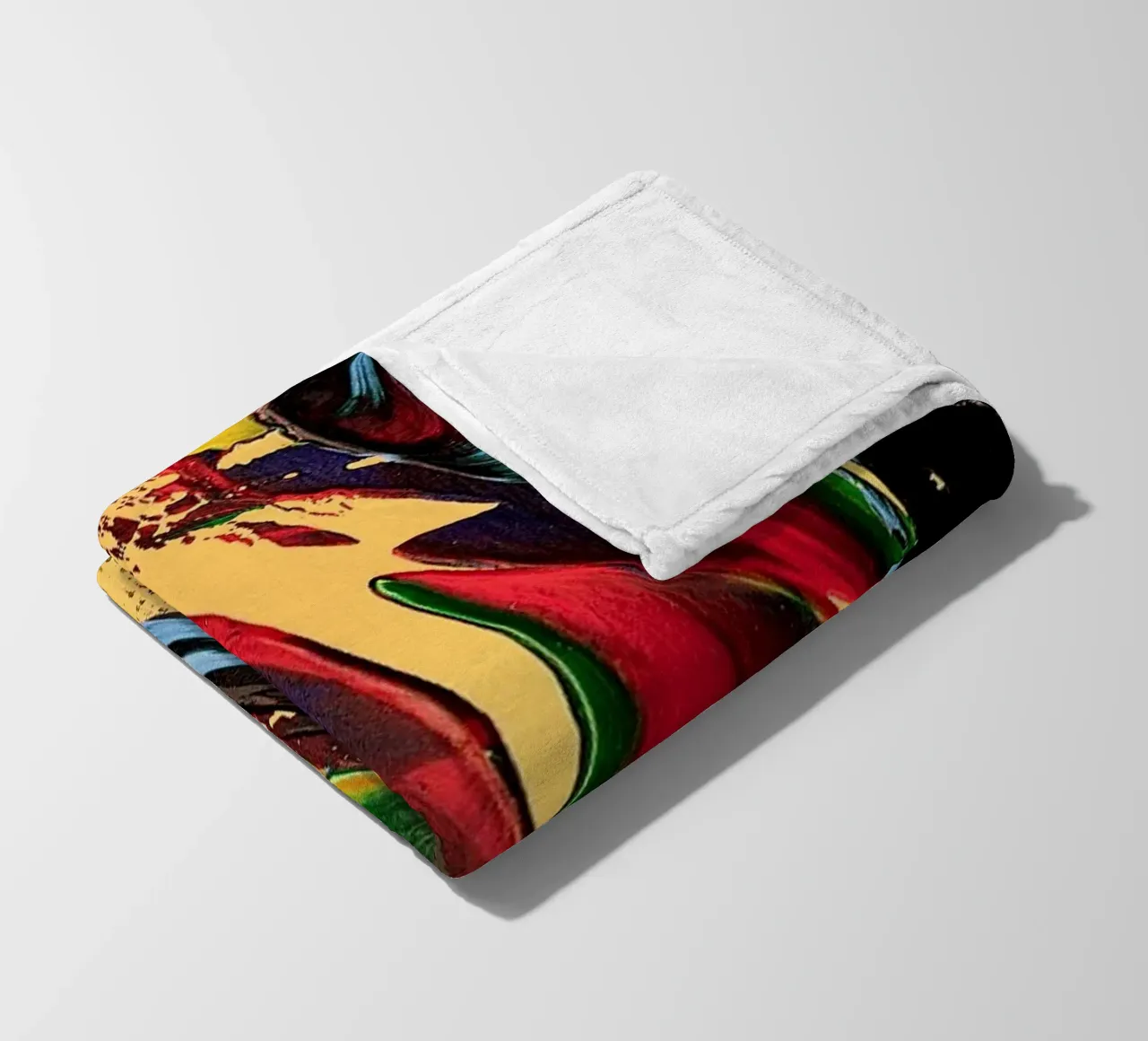 MESSAGE FROM THE HEART 6 coperta in pile da Thierry Vobmann Abstract painting