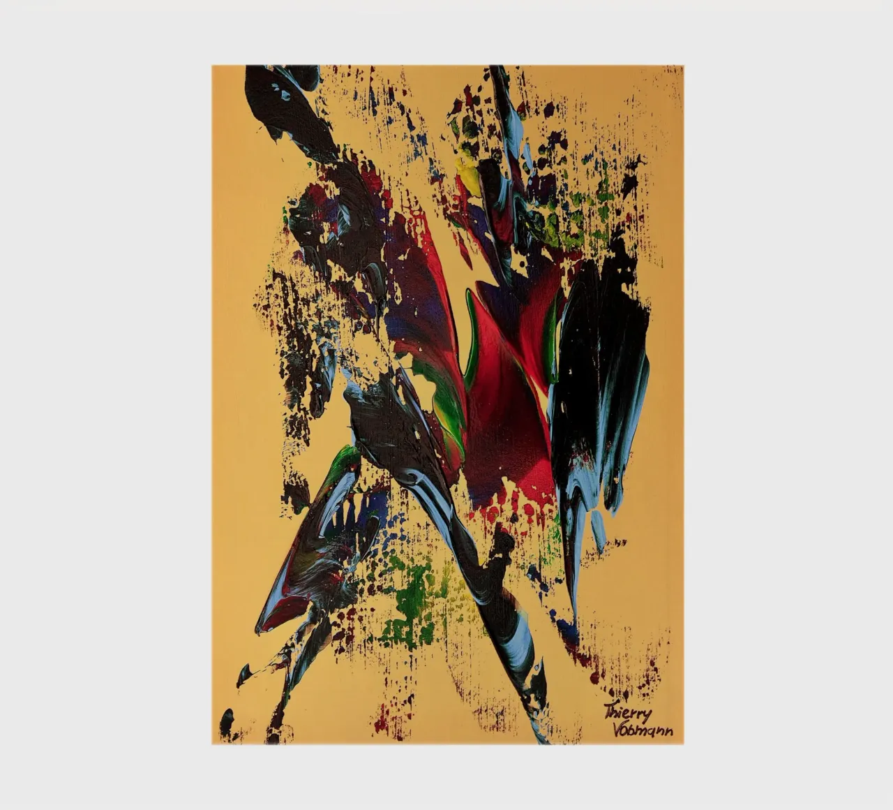 MESSAGE FROM THE HEART 6 notebook by Thierry Vobmann Abstract painting