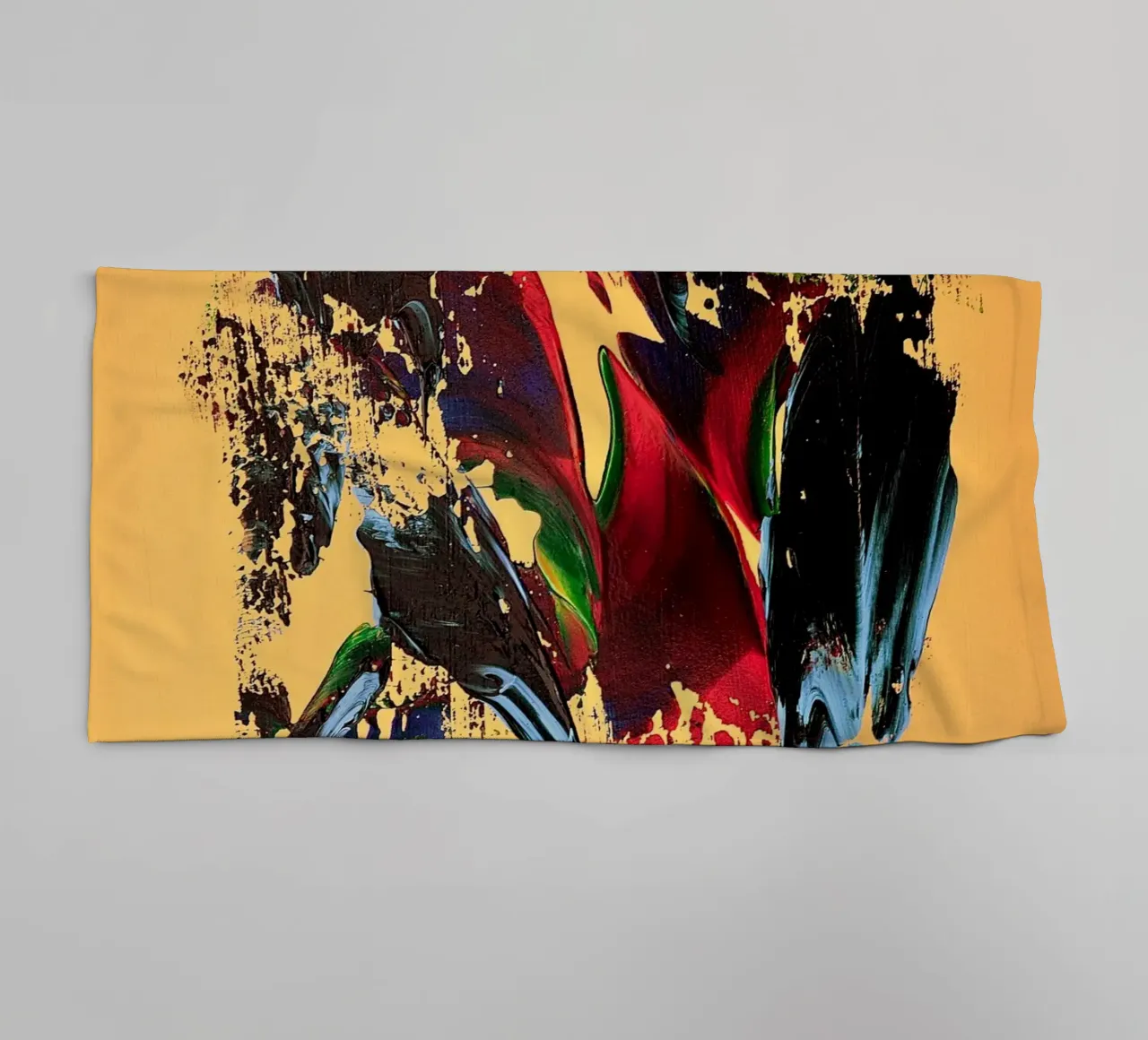 MESSAGE FROM THE HEART 6 Handtuch von Thierry Vobmann Abstract painting