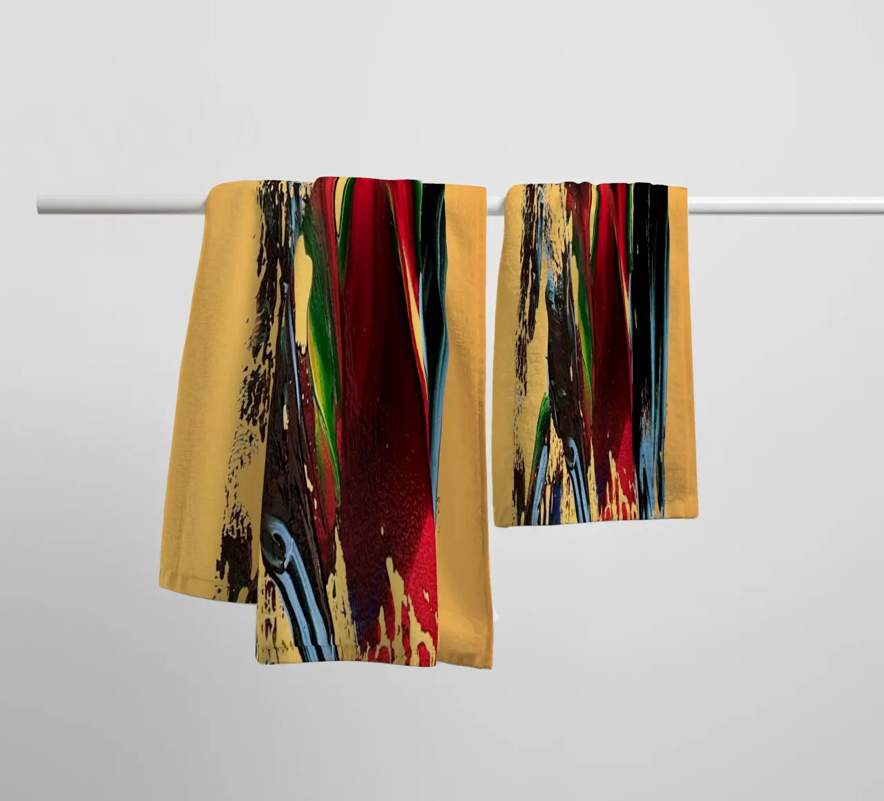 MESSAGE FROM THE HEART 6 asciugamano da bagno da Thierry Vobmann Abstract painting
