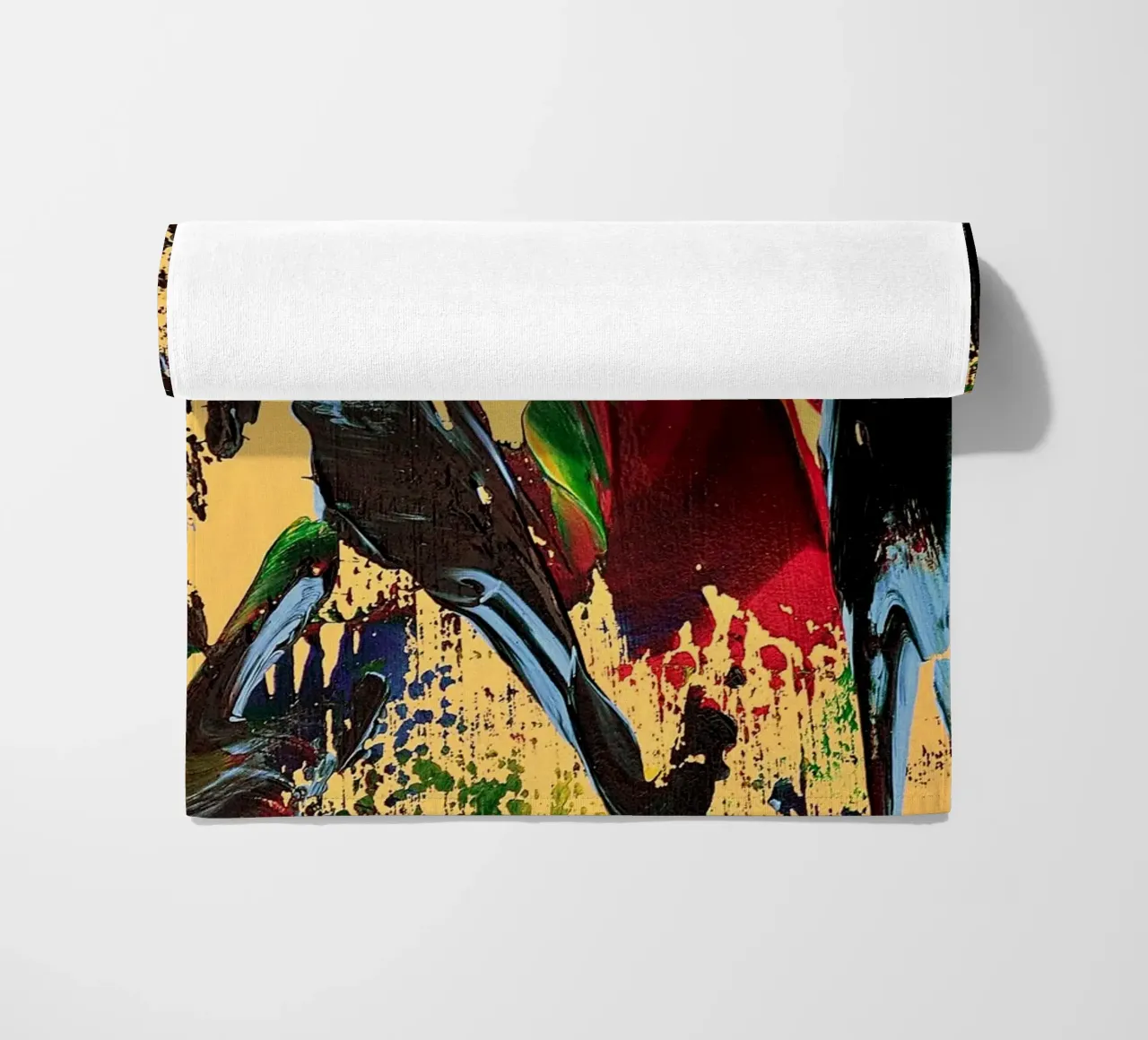 MESSAGE FROM THE HEART 6 serviette de plage de Thierry Vobmann Abstract painting