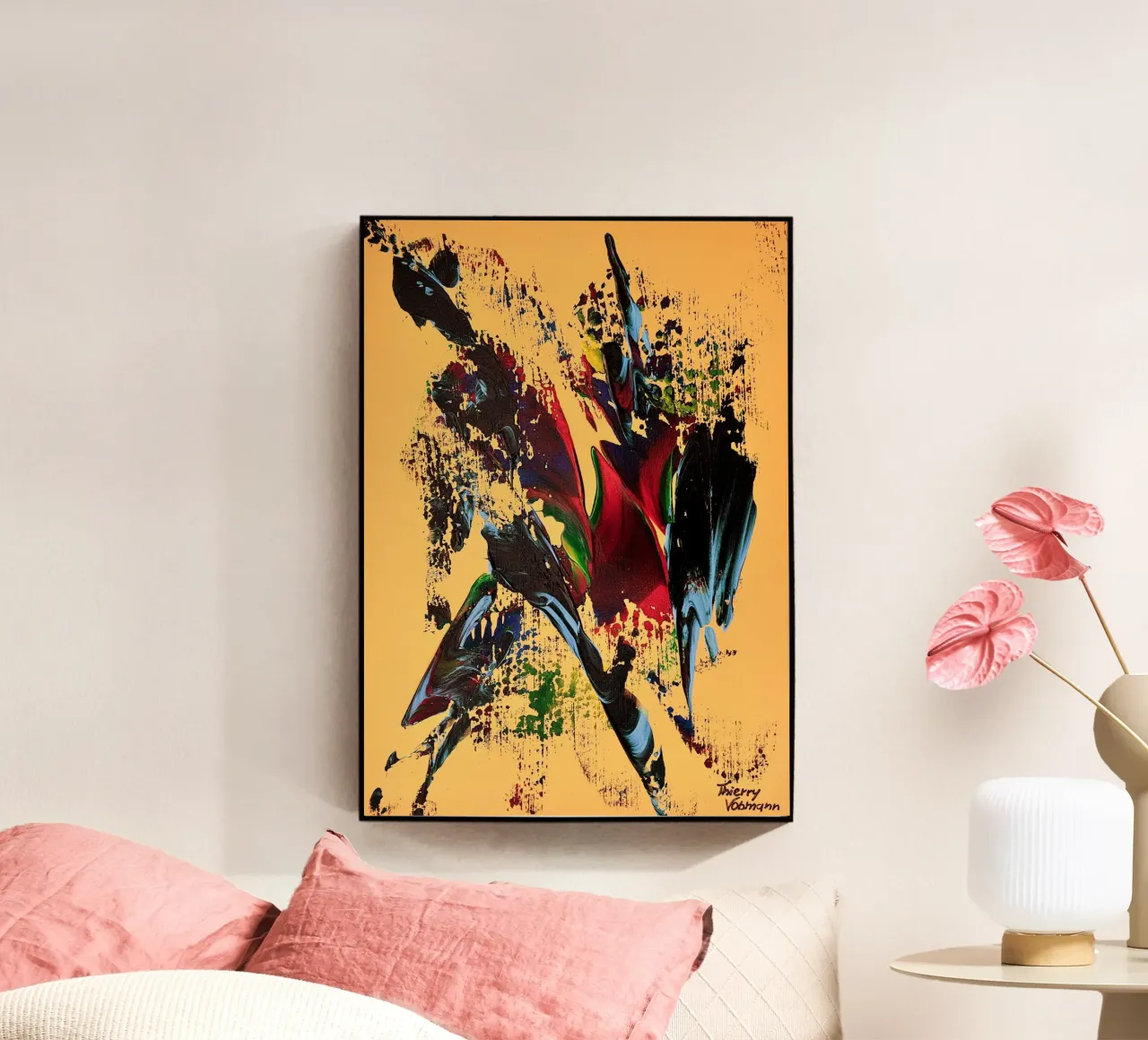 MESSAGE FROM THE HEART 6 Acryl-Glas von Thierry Vobmann Abstract painting