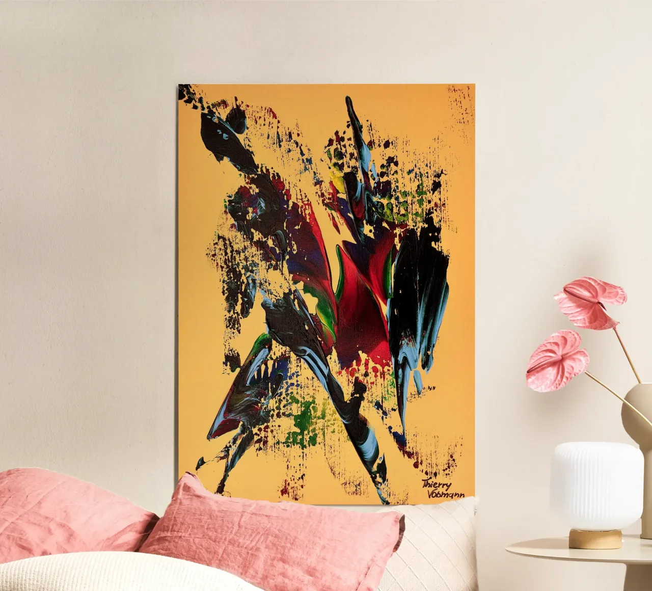 MESSAGE FROM THE HEART 6 carta hahnemühle da Thierry Vobmann Abstract painting