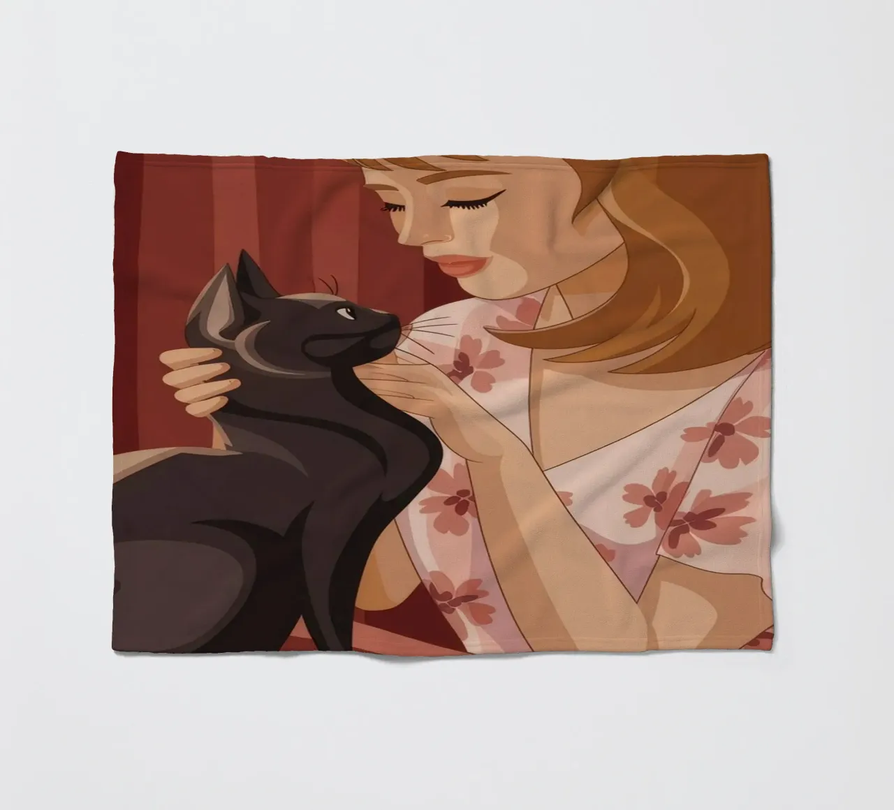 Tenero affetto per i gatti coperta in pile da Nebula Verse