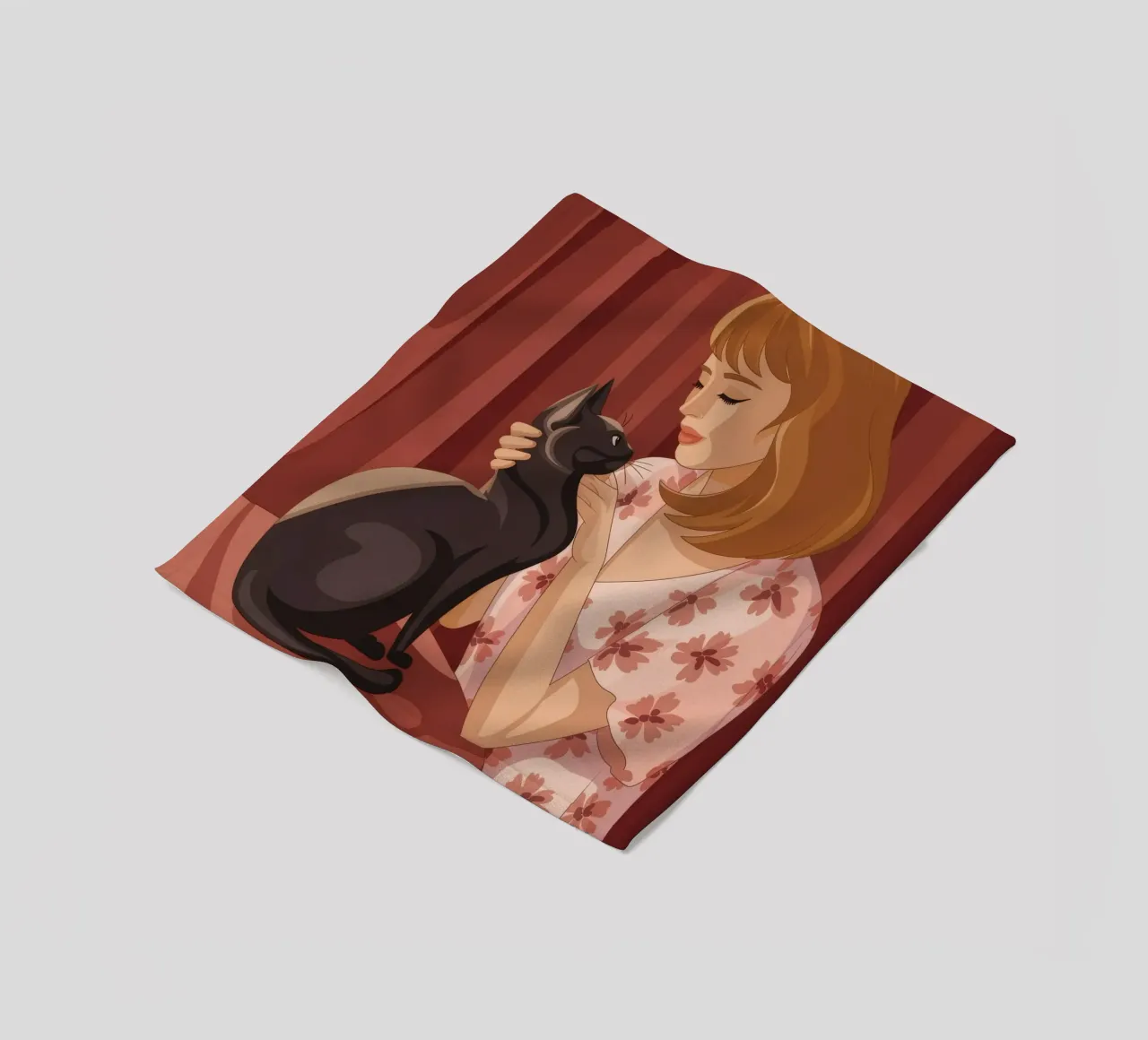 Tenero affetto per i gatti coperta in pile da Nebula Verse