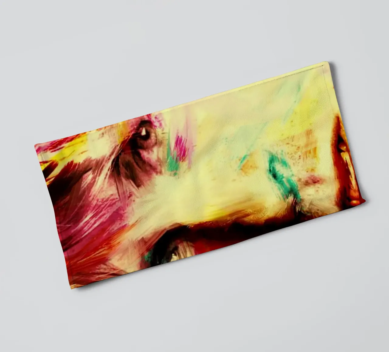 Kurt Cobain ritratto pop art colorato asciugamano da bagno da Hantamrata