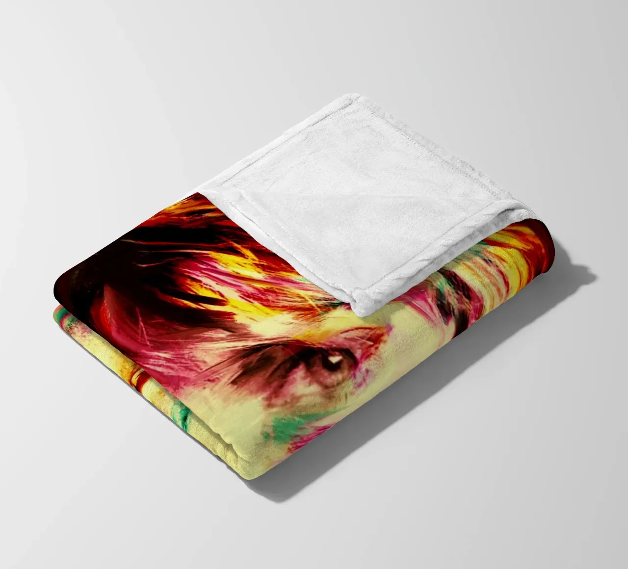 Kurt Cobain ritratto pop art colorato coperta in pile da Hantamrata