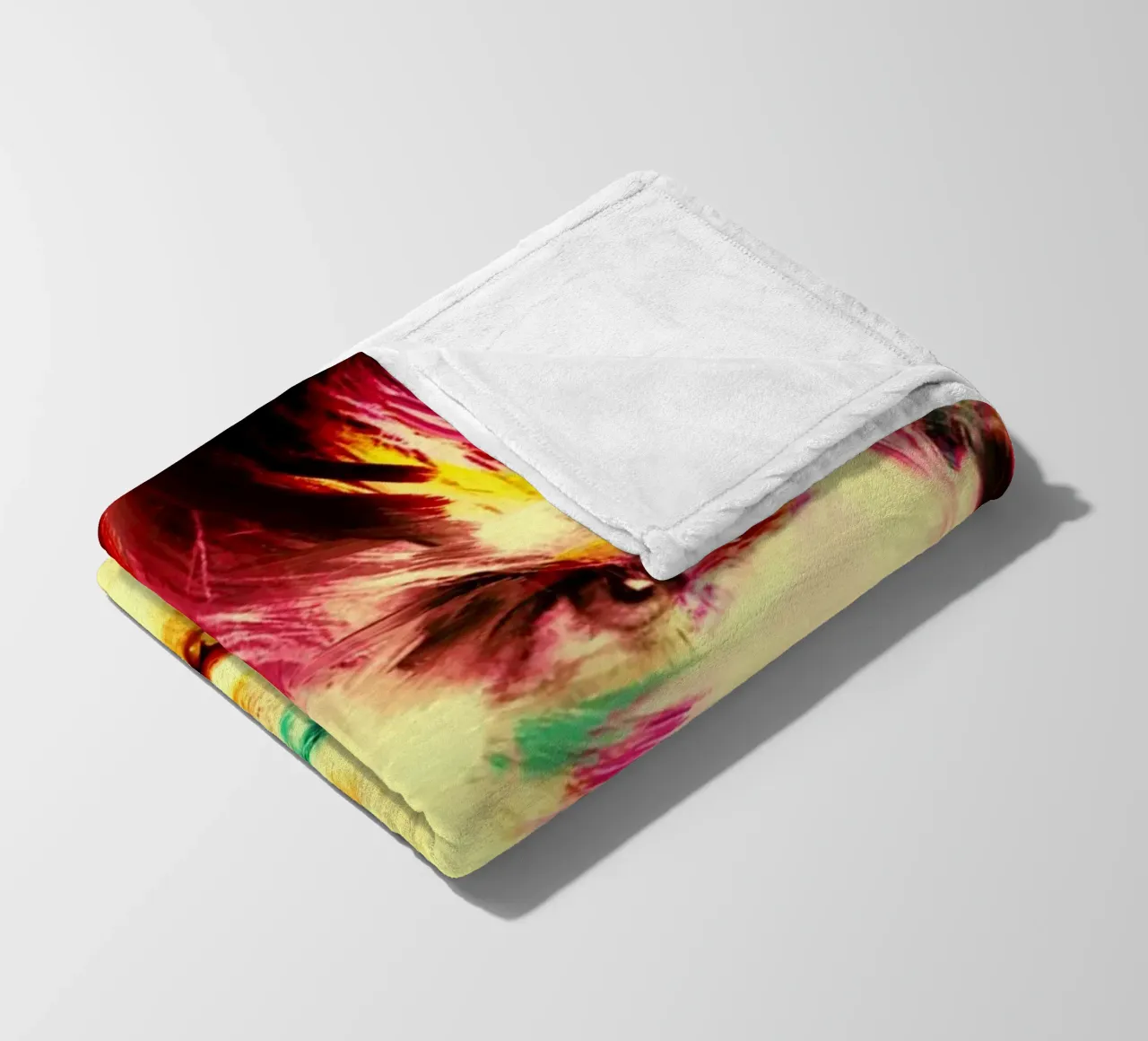 Kurt Cobain ritratto pop art colorato coperta in pile da Hantamrata