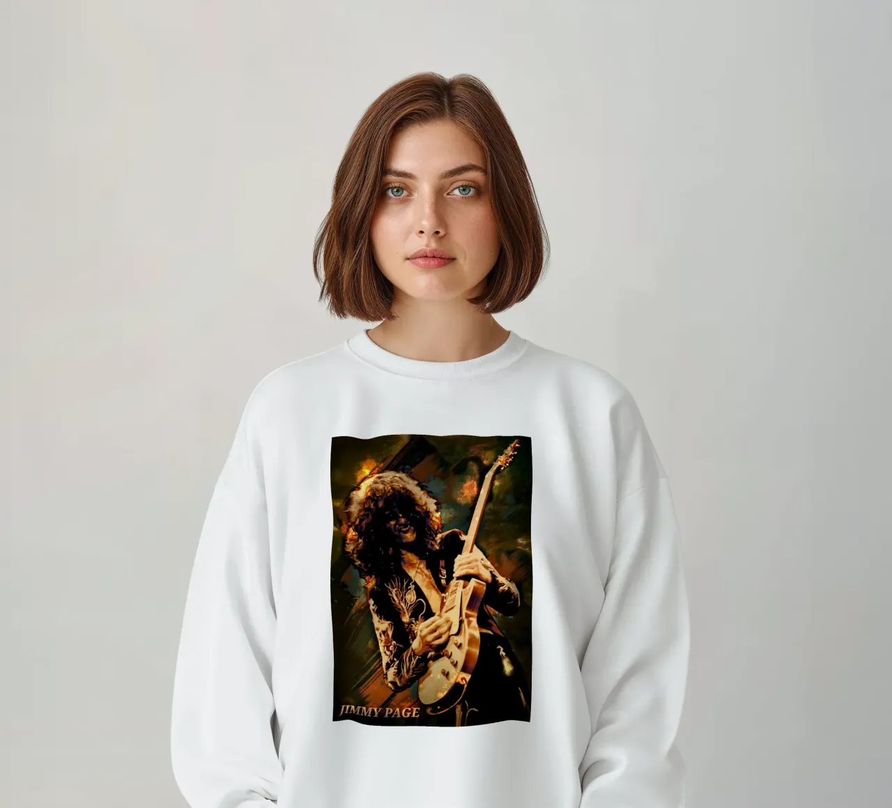 Jimmy Page the legend musician sweatshirt by Hantamrata