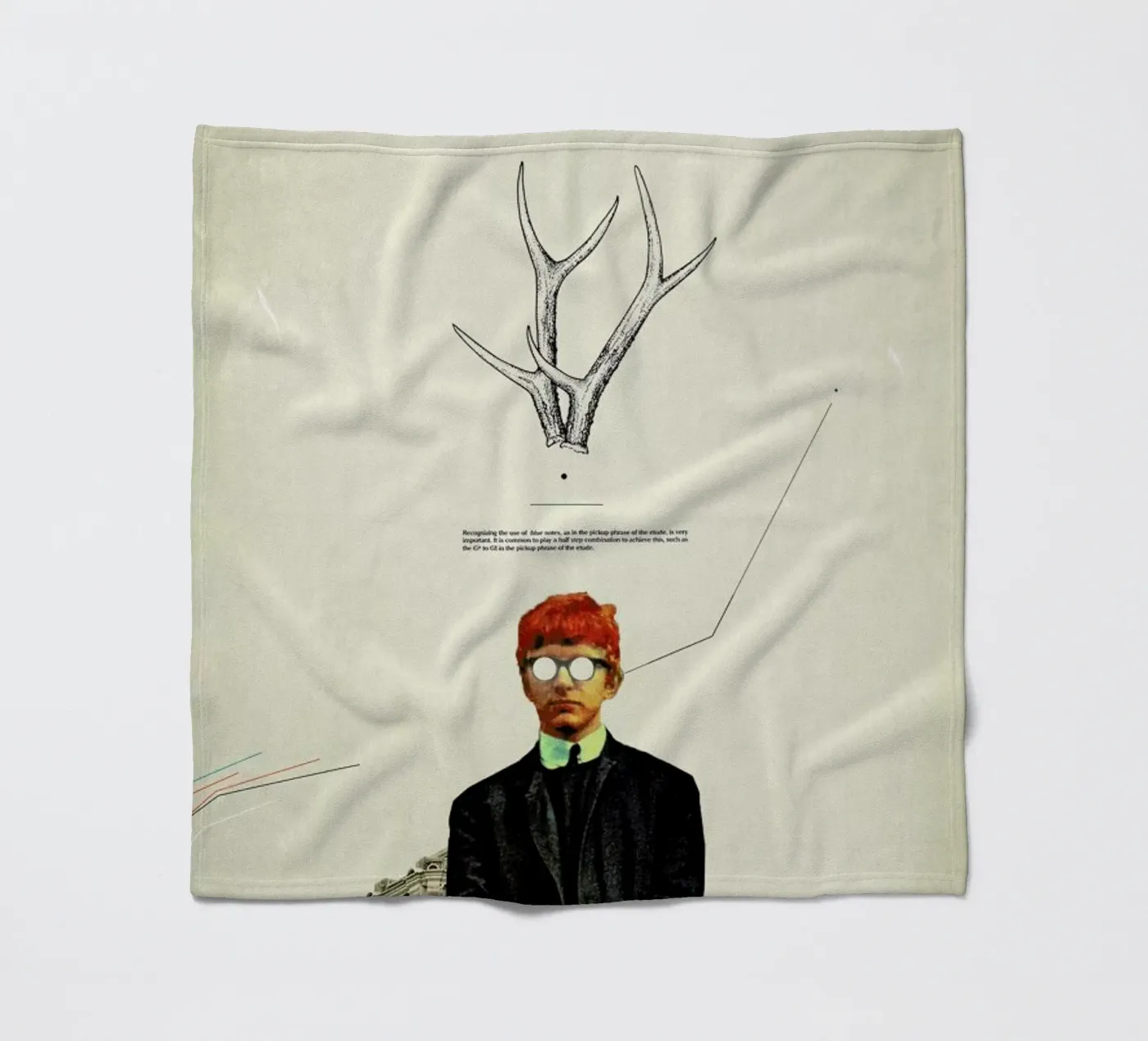 Bright Posture fleece blanket by Frank Moth