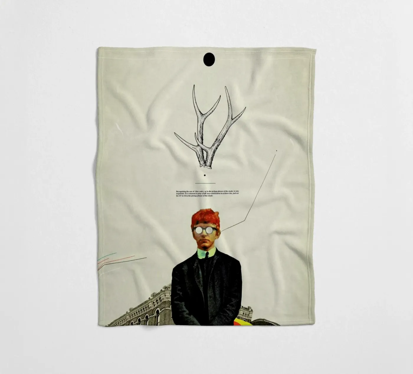Bright Posture fleece blanket by Frank Moth