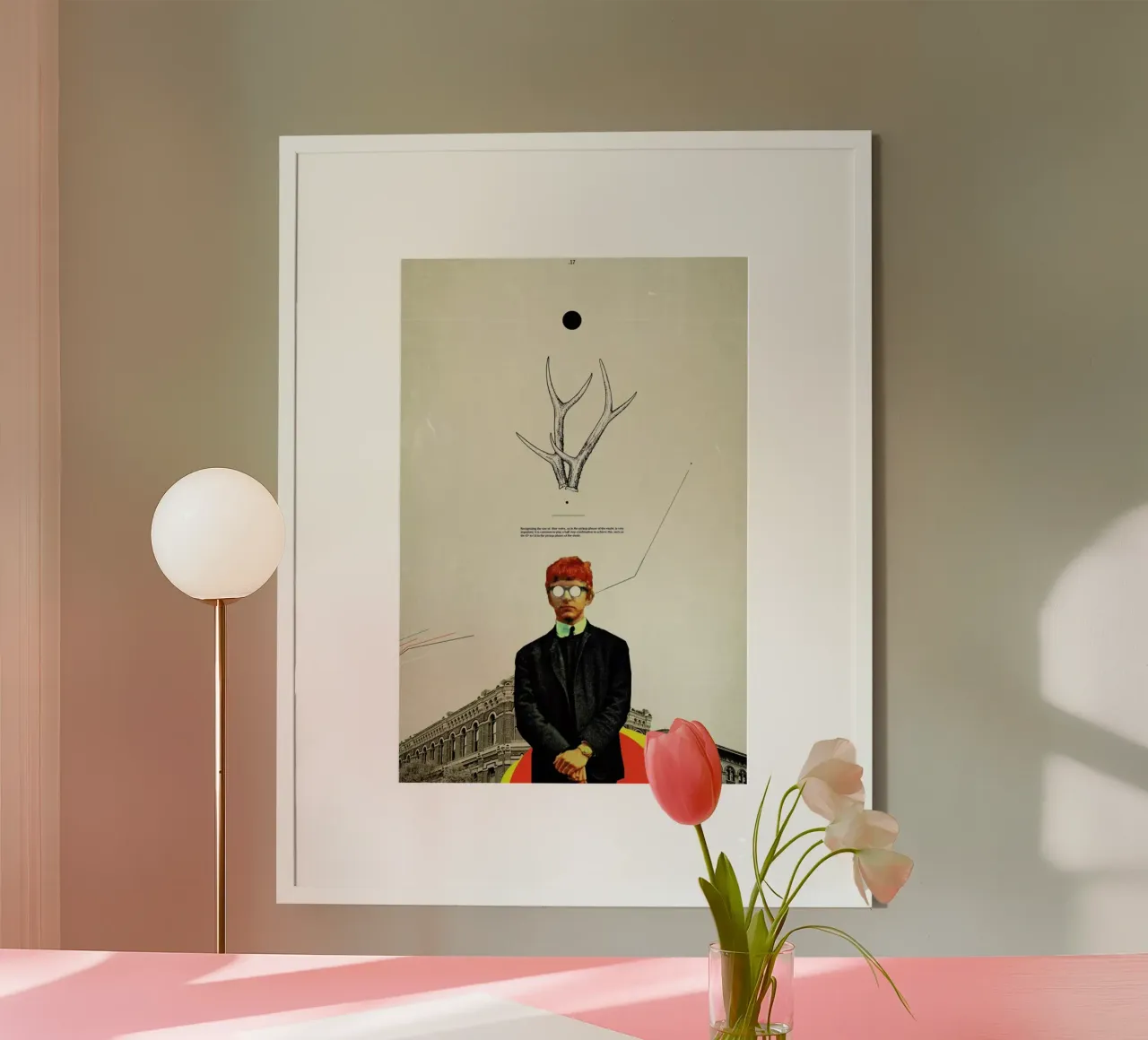 Bright Posture poster con telaio in legno da Frank Moth
