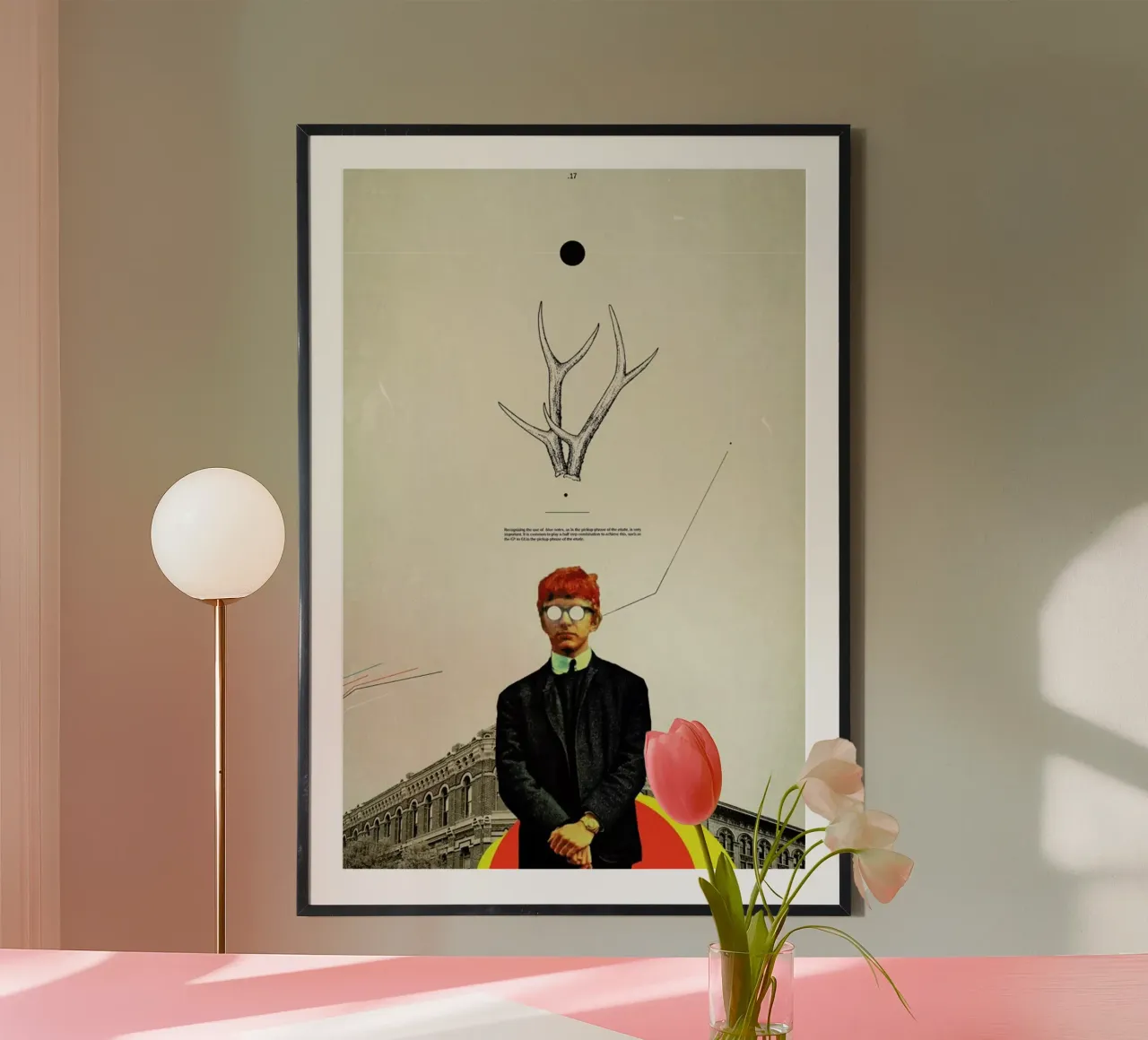 Bright Posture poster con telaio in legno da Frank Moth