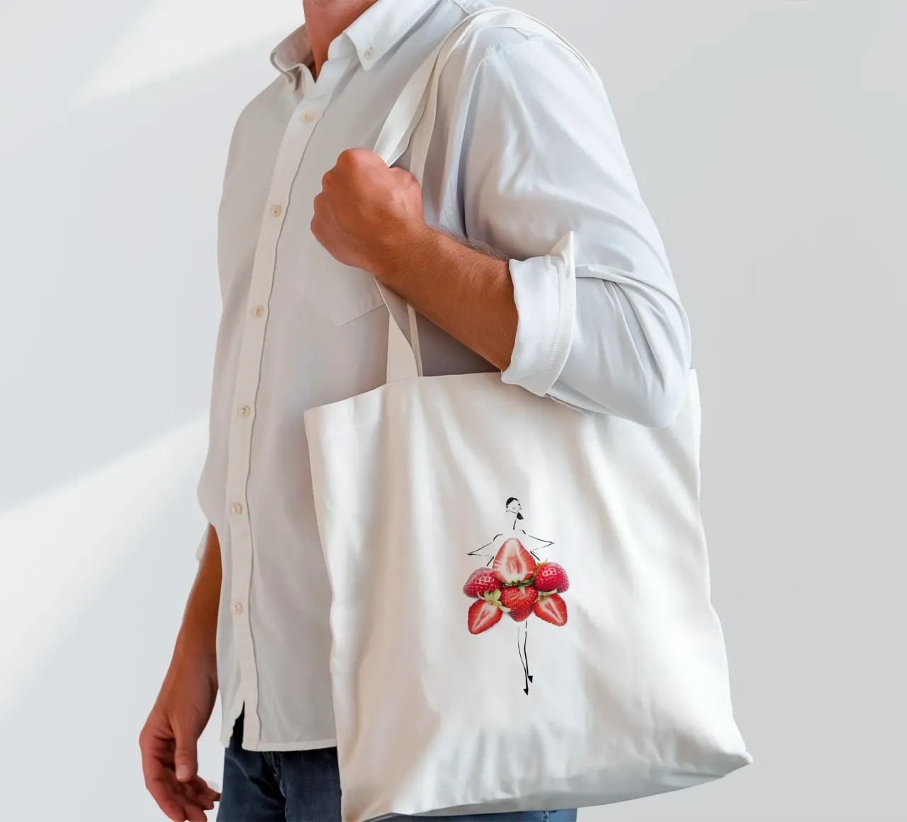 Strawberry Fields borsa in juta da Gretchen Roehrs