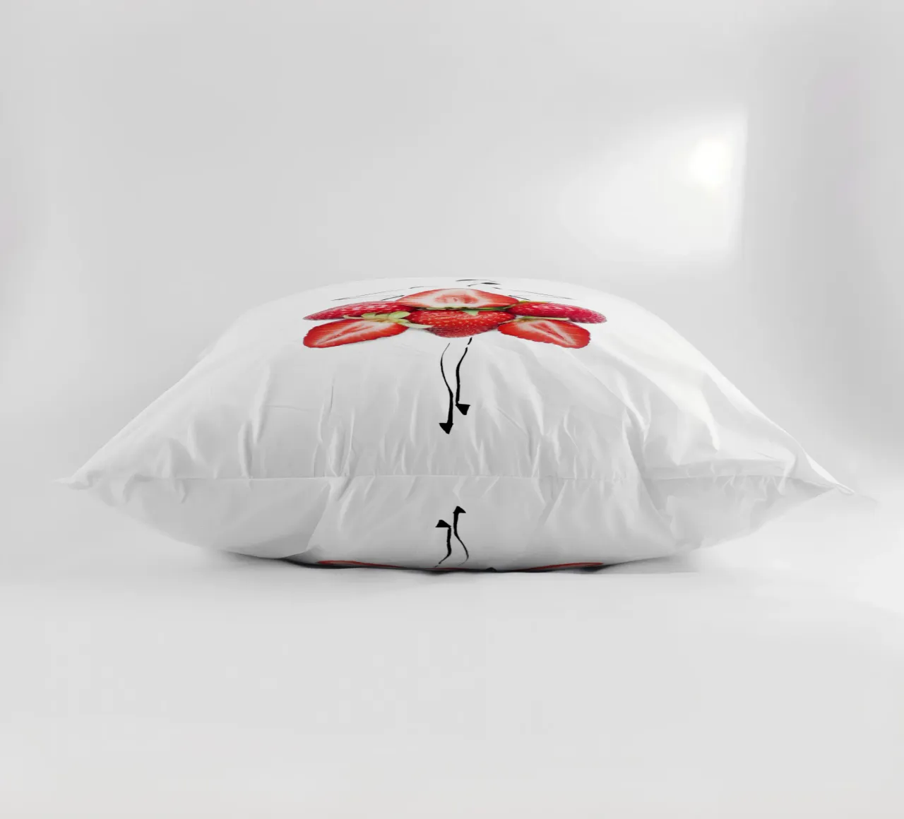 Strawberry Fields decorative cushion by Gretchen Roehrs