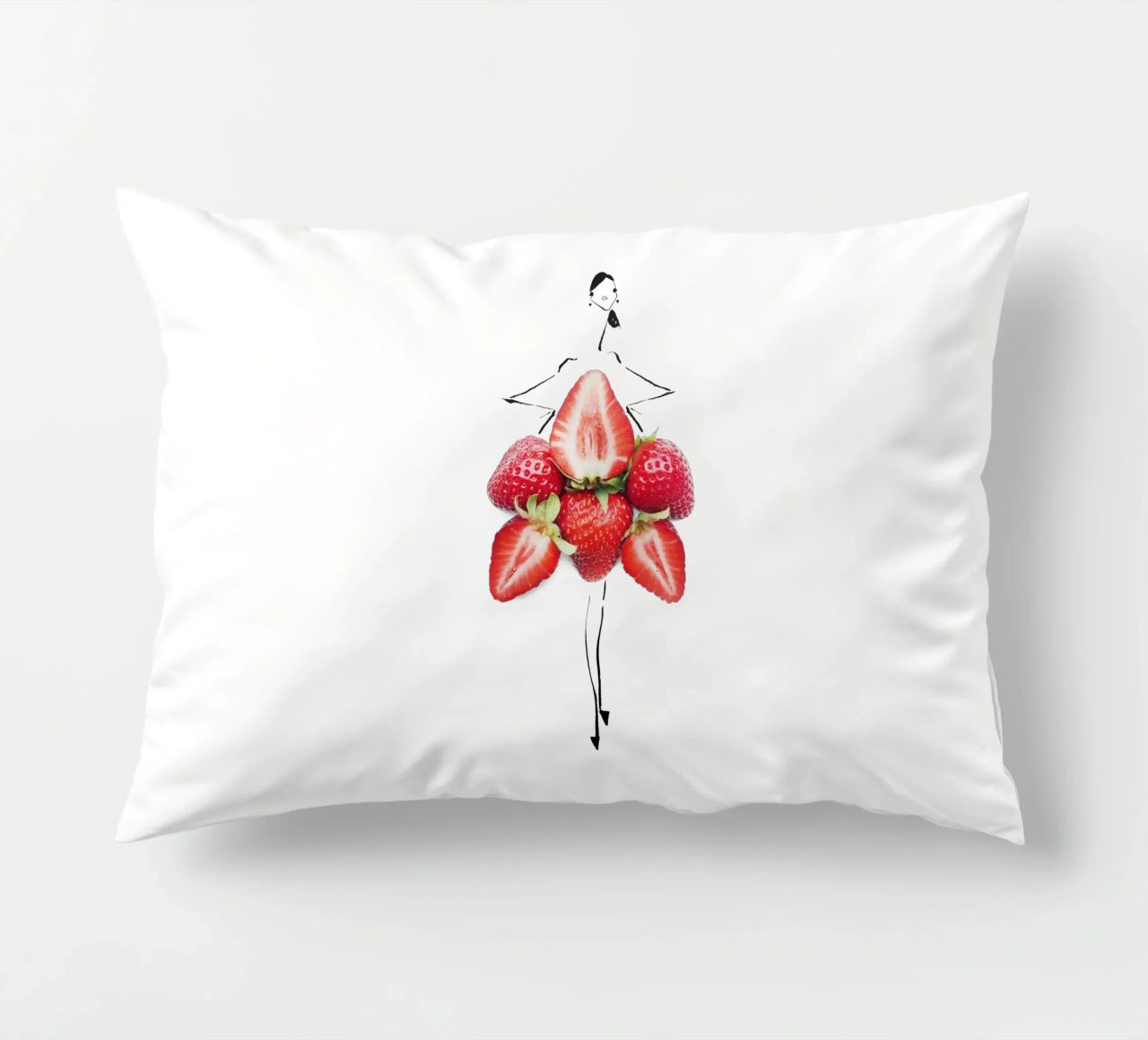 Strawberry Fields cuscino da Gretchen Roehrs