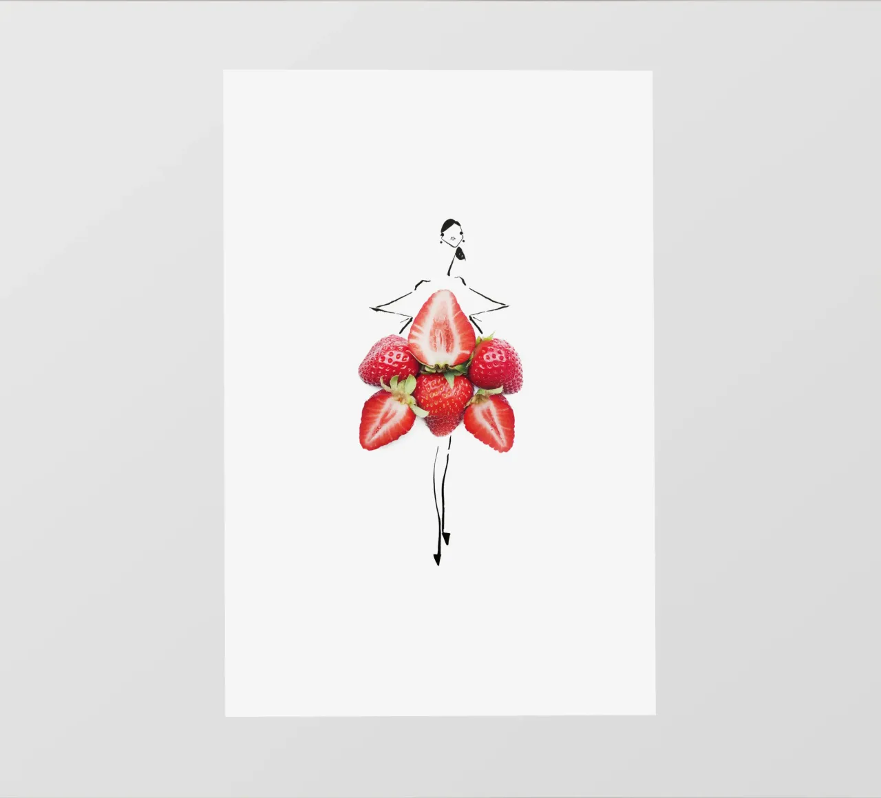 Strawberry Fields fotobehang van Gretchen Roehrs