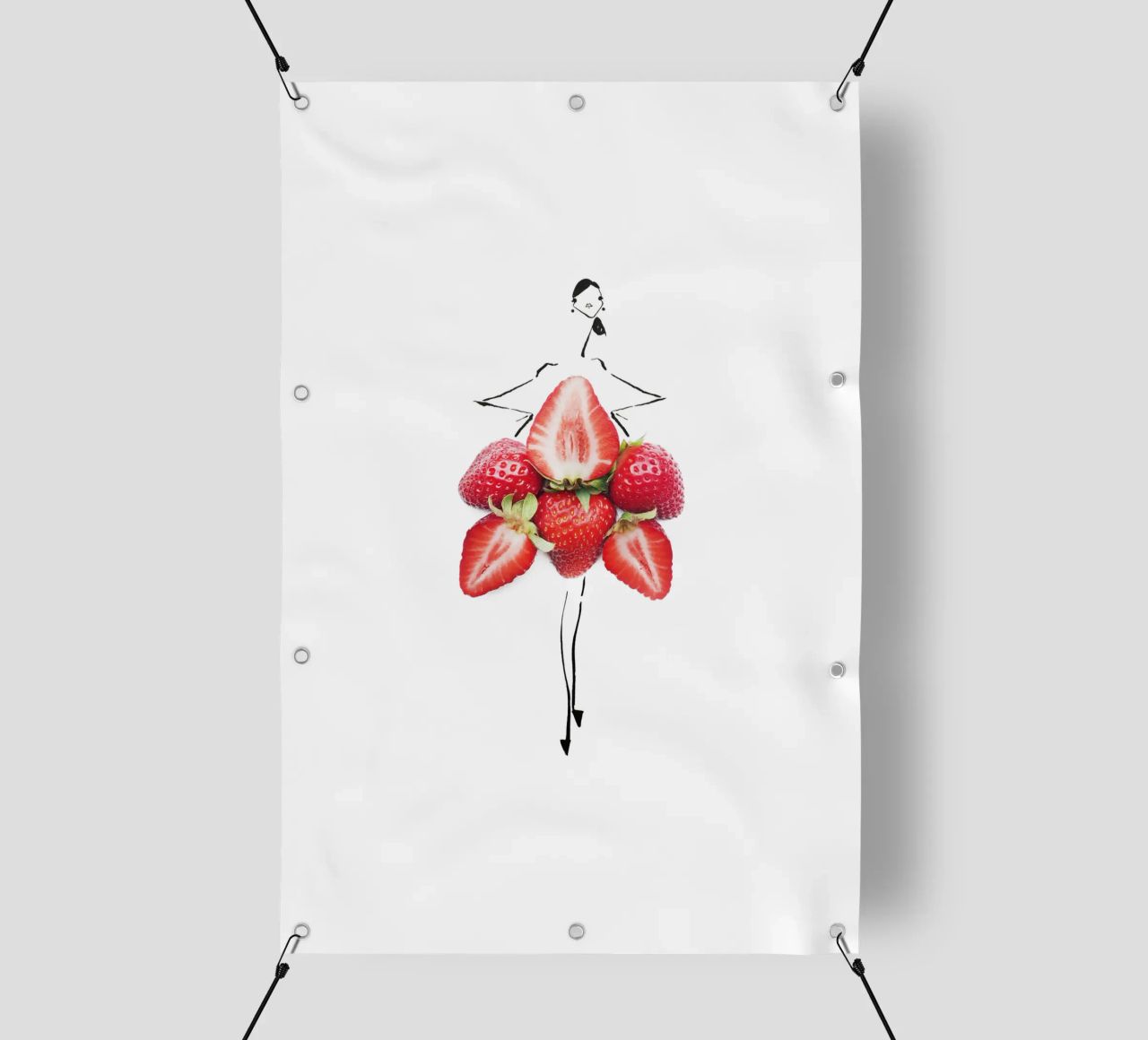 Strawberry Fields telo in pvc da Gretchen Roehrs