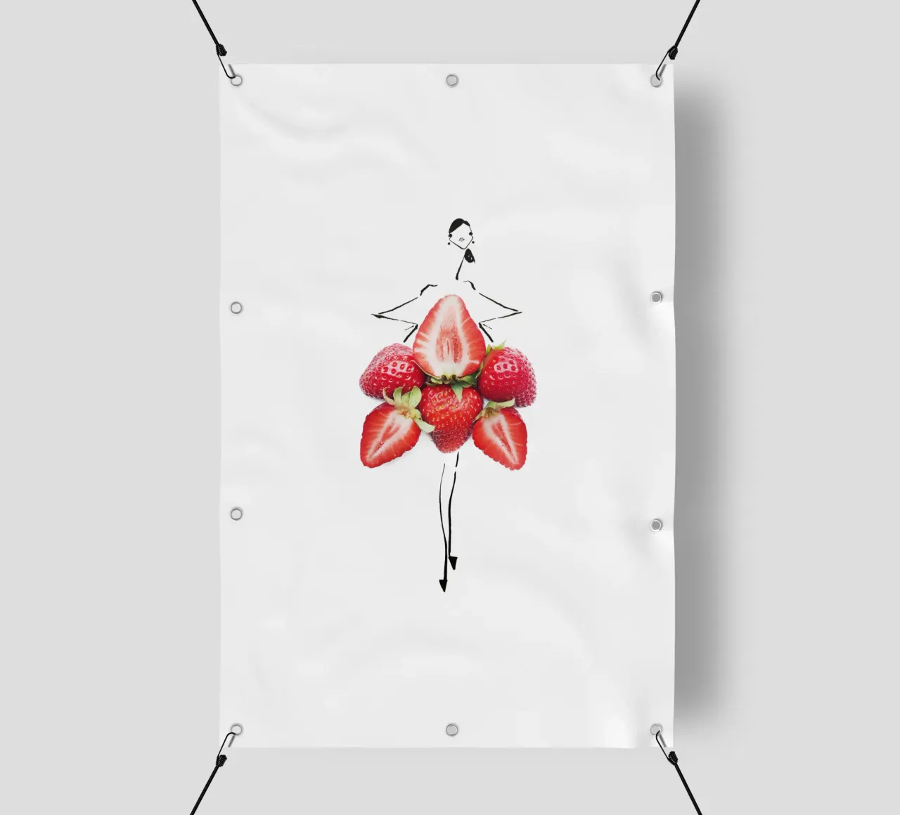 Strawberry Fields telo in pvc da Gretchen Roehrs