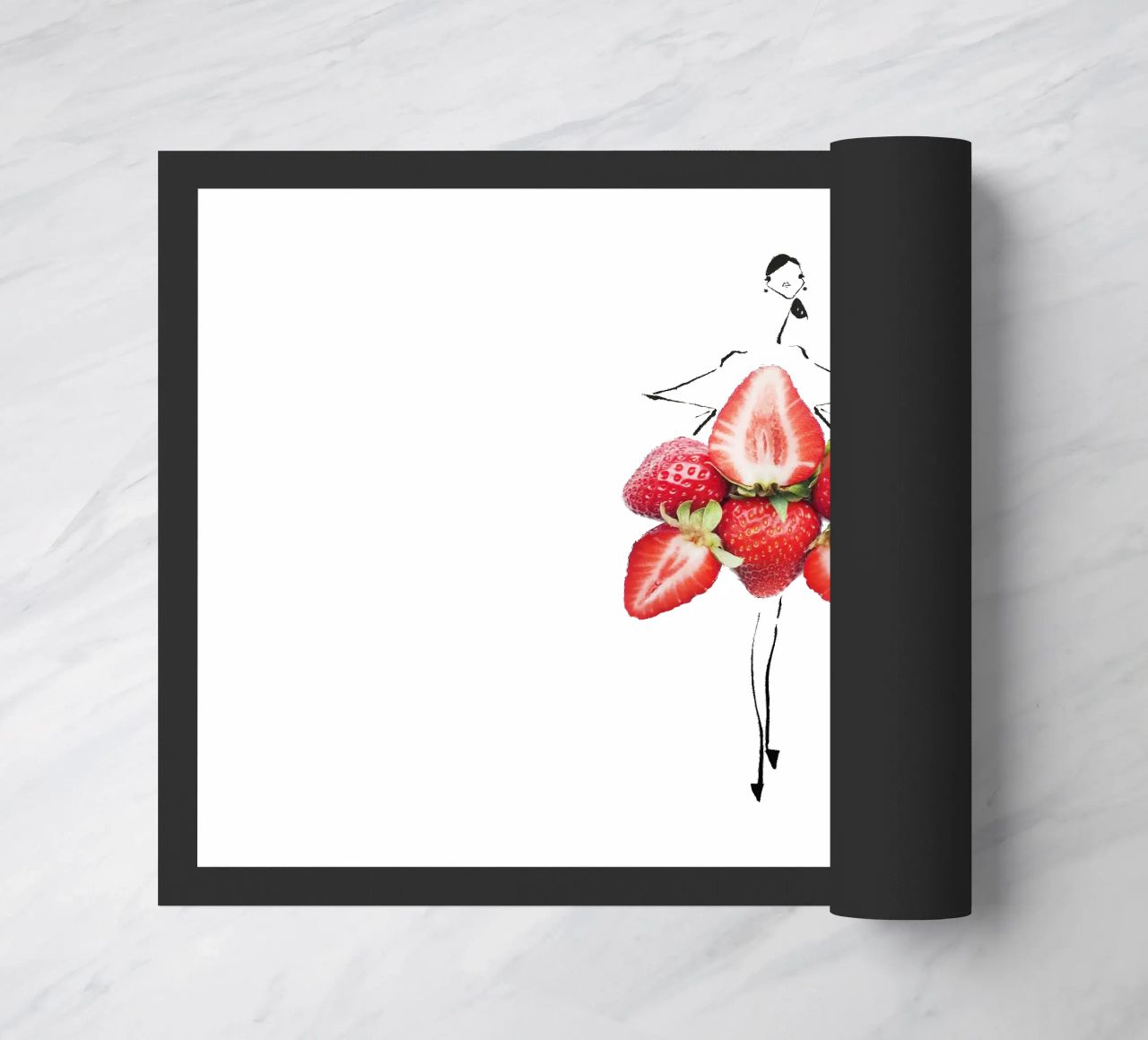 Strawberry Fields doormat by Gretchen Roehrs