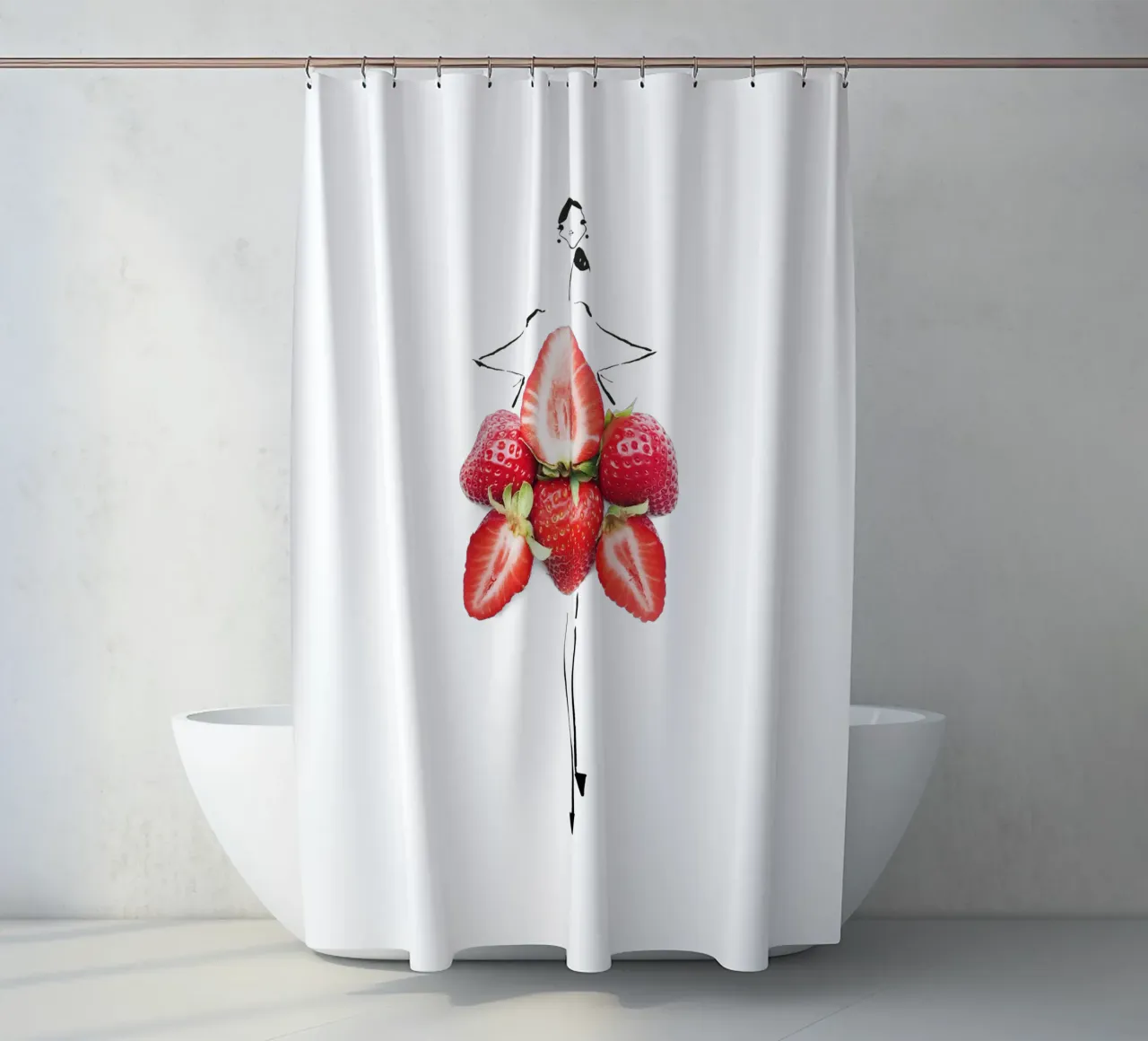 Strawberry Fields tenda da doccia da Gretchen Roehrs