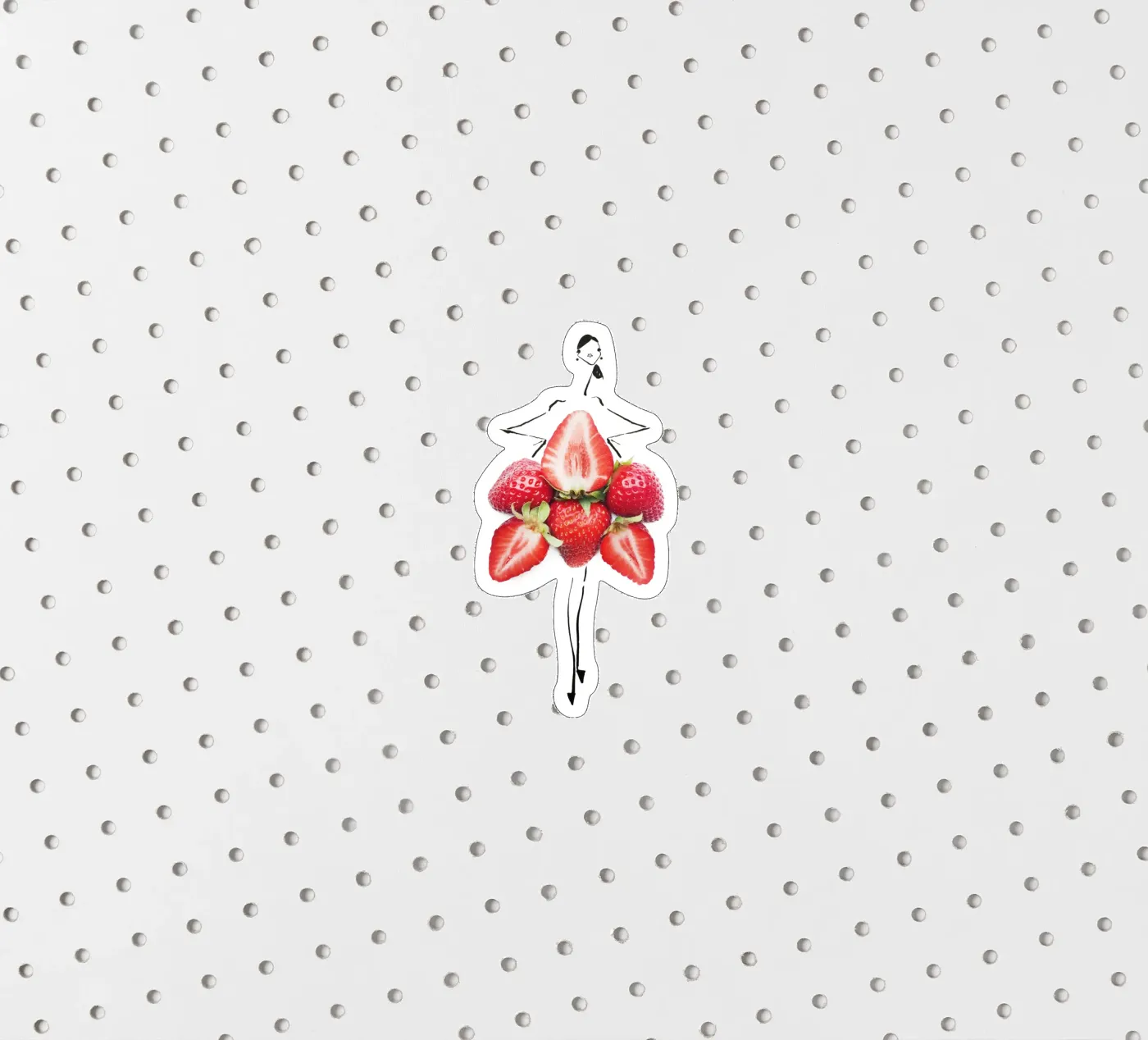 Strawberry Fields sticker van Gretchen Roehrs