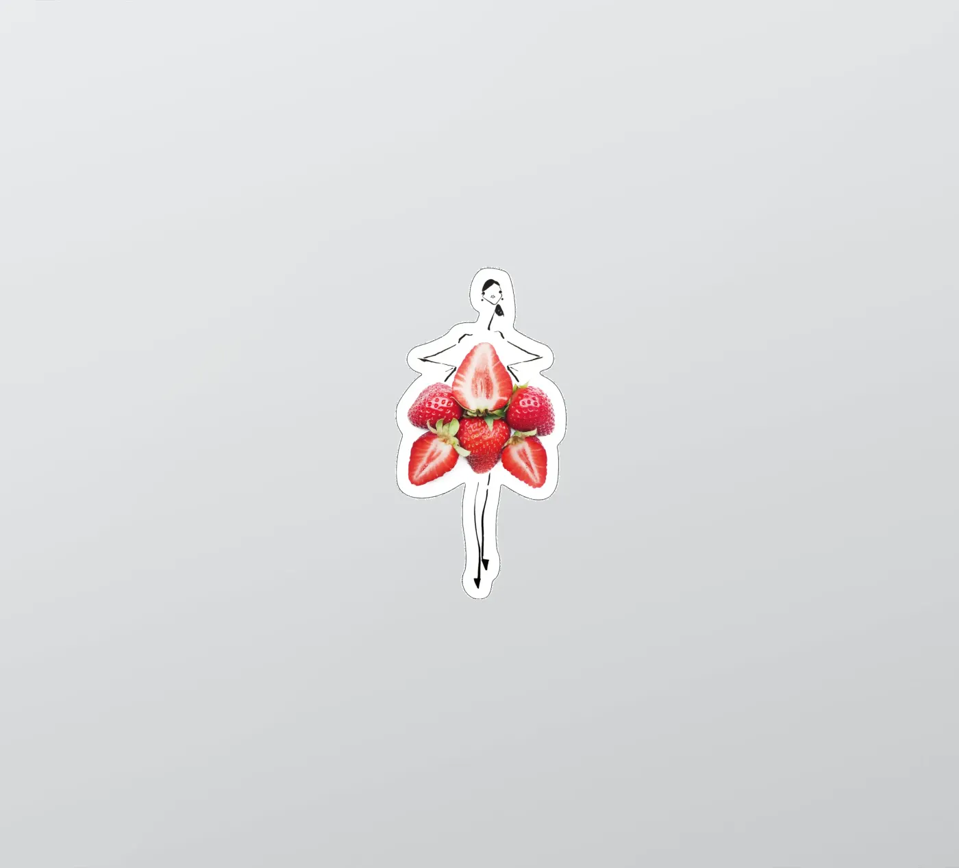 Strawberry Fields sticker van Gretchen Roehrs
