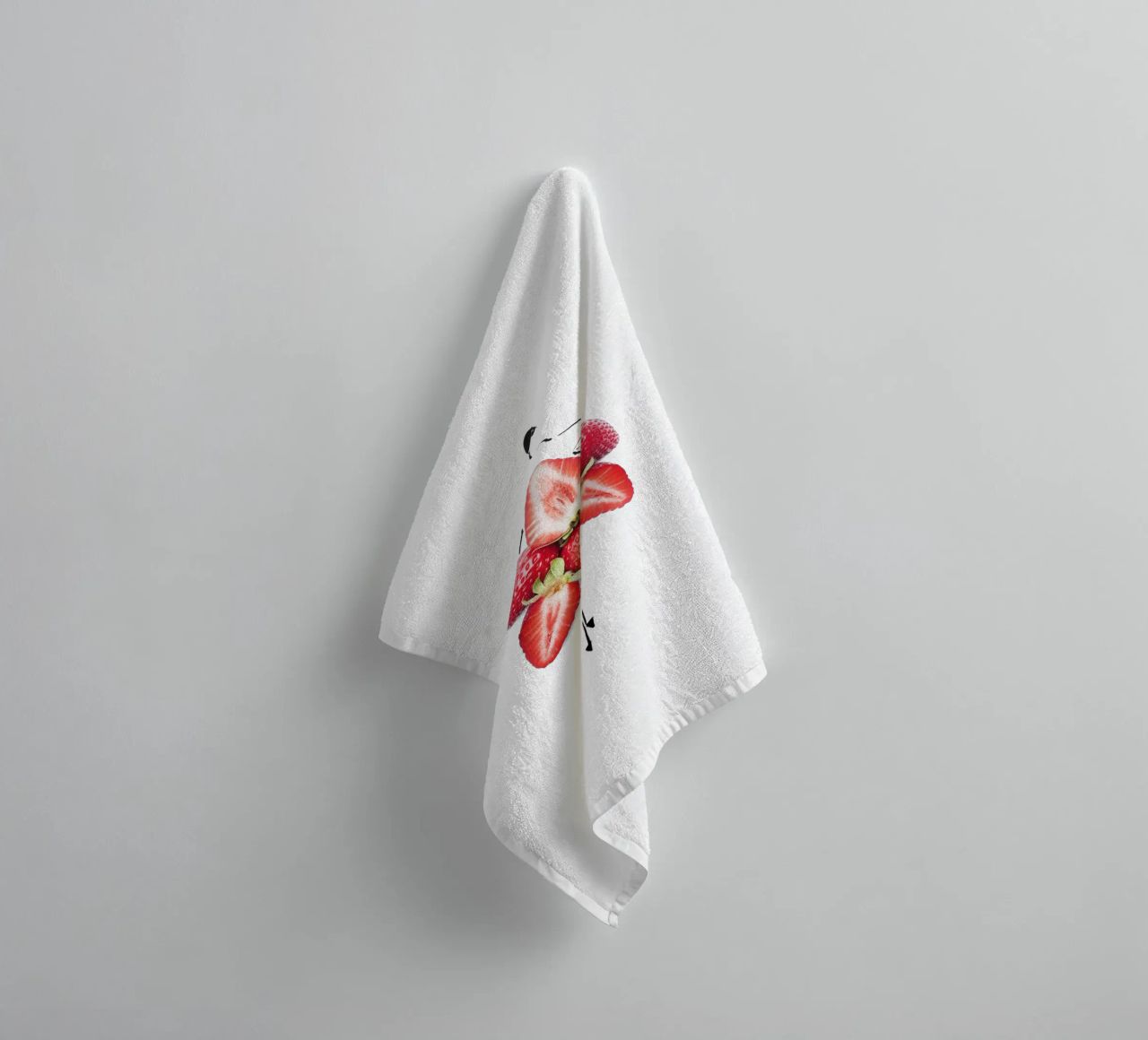 Strawberry Fields towel by Gretchen Roehrs