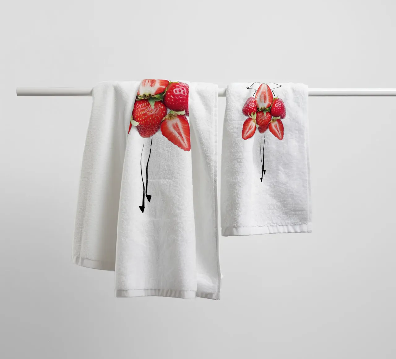 Strawberry Fields serviette de bain de Gretchen Roehrs