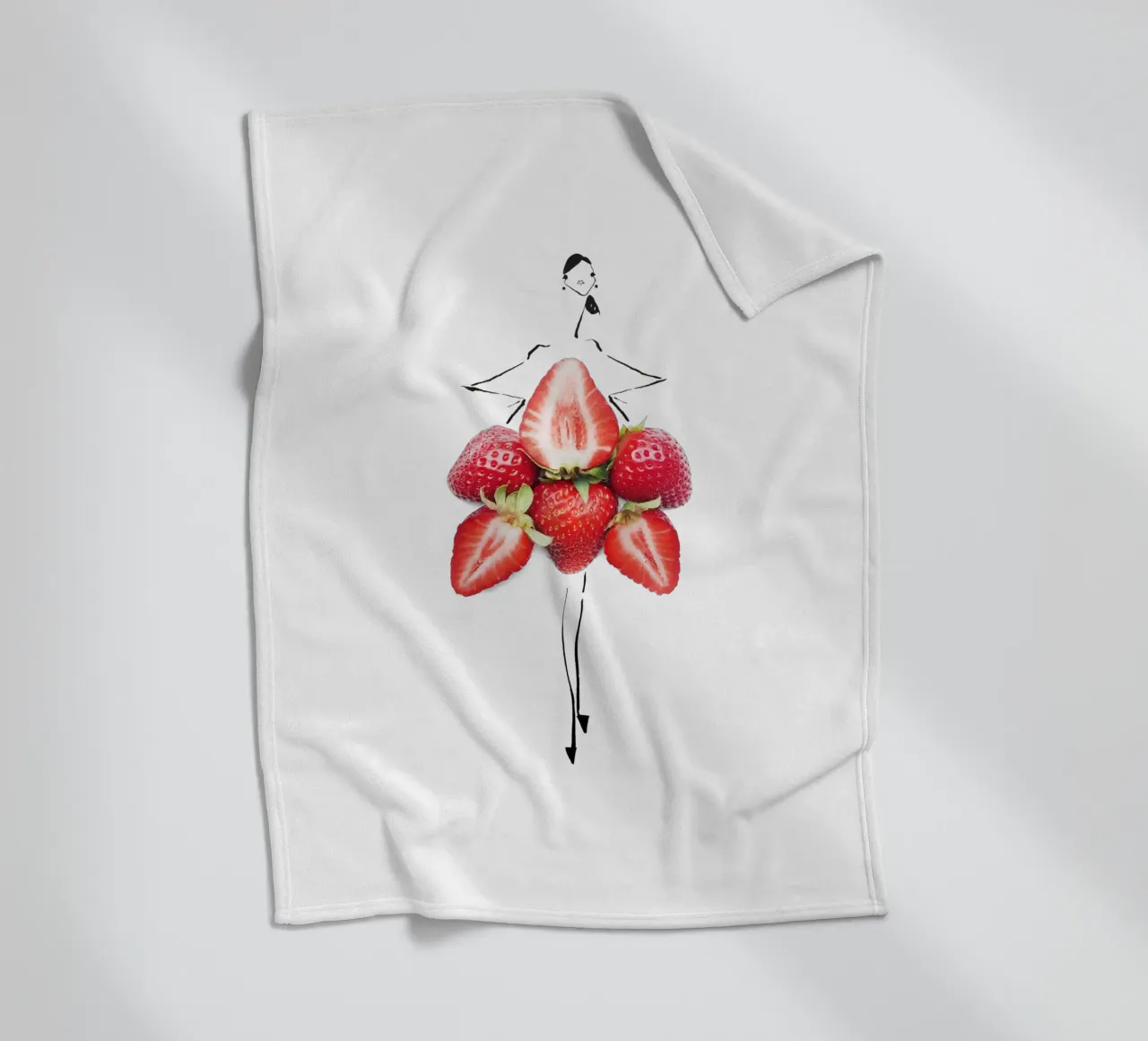 Strawberry Fields manta de franela de Gretchen Roehrs