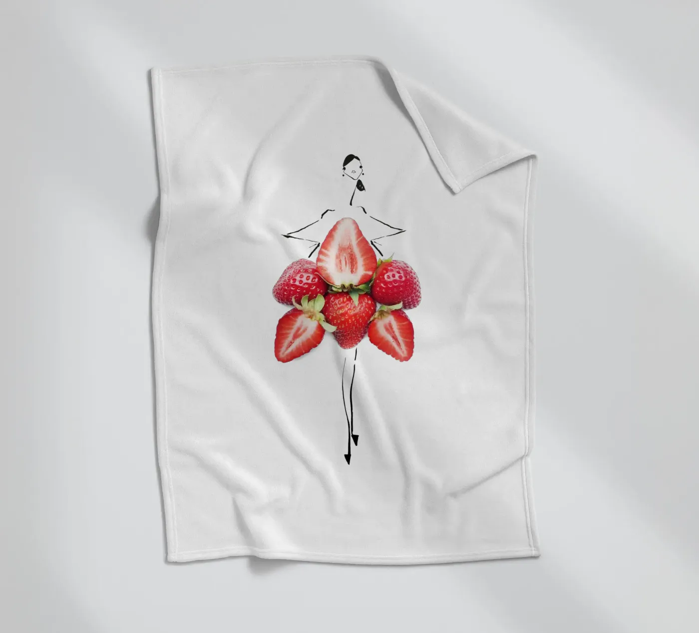 Strawberry Fields fleecedeken van Gretchen Roehrs