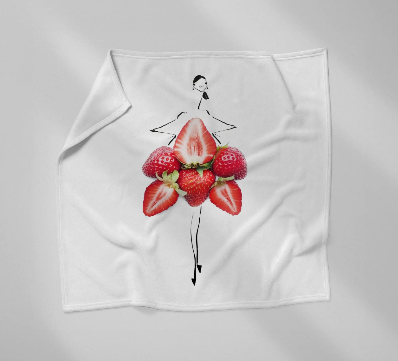 Strawberry Fields coperta in pile da Gretchen Roehrs