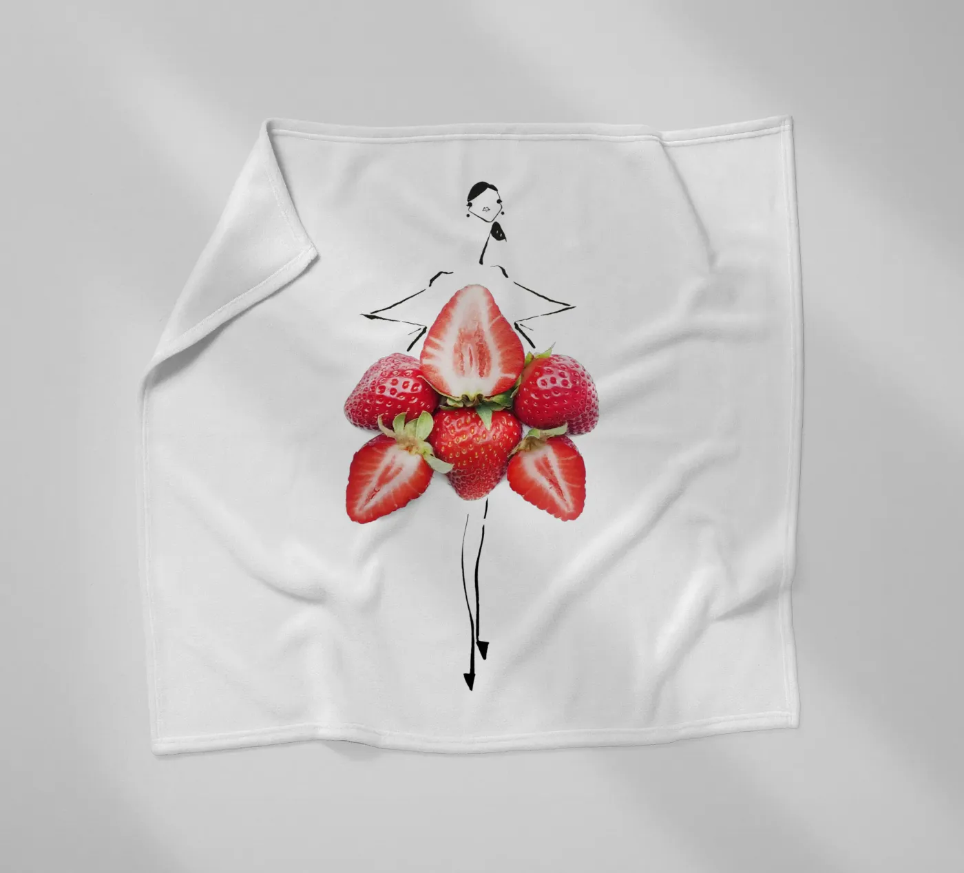 Strawberry Fields fleecedeken van Gretchen Roehrs