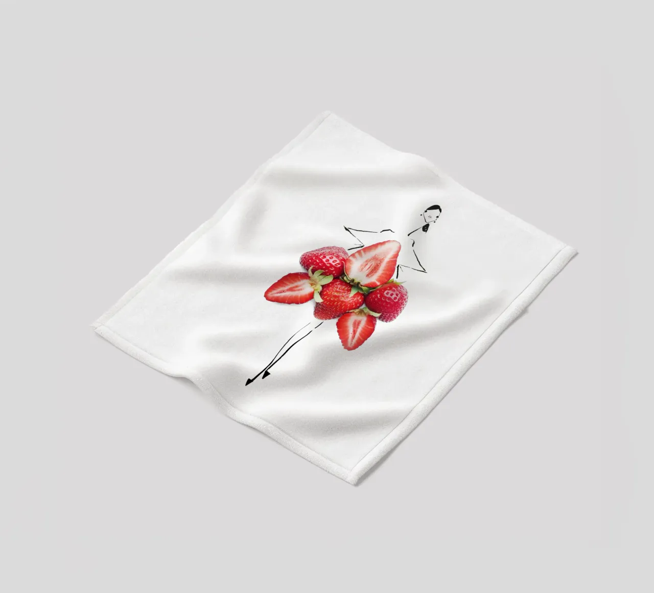 Strawberry Fields manta de franela de Gretchen Roehrs