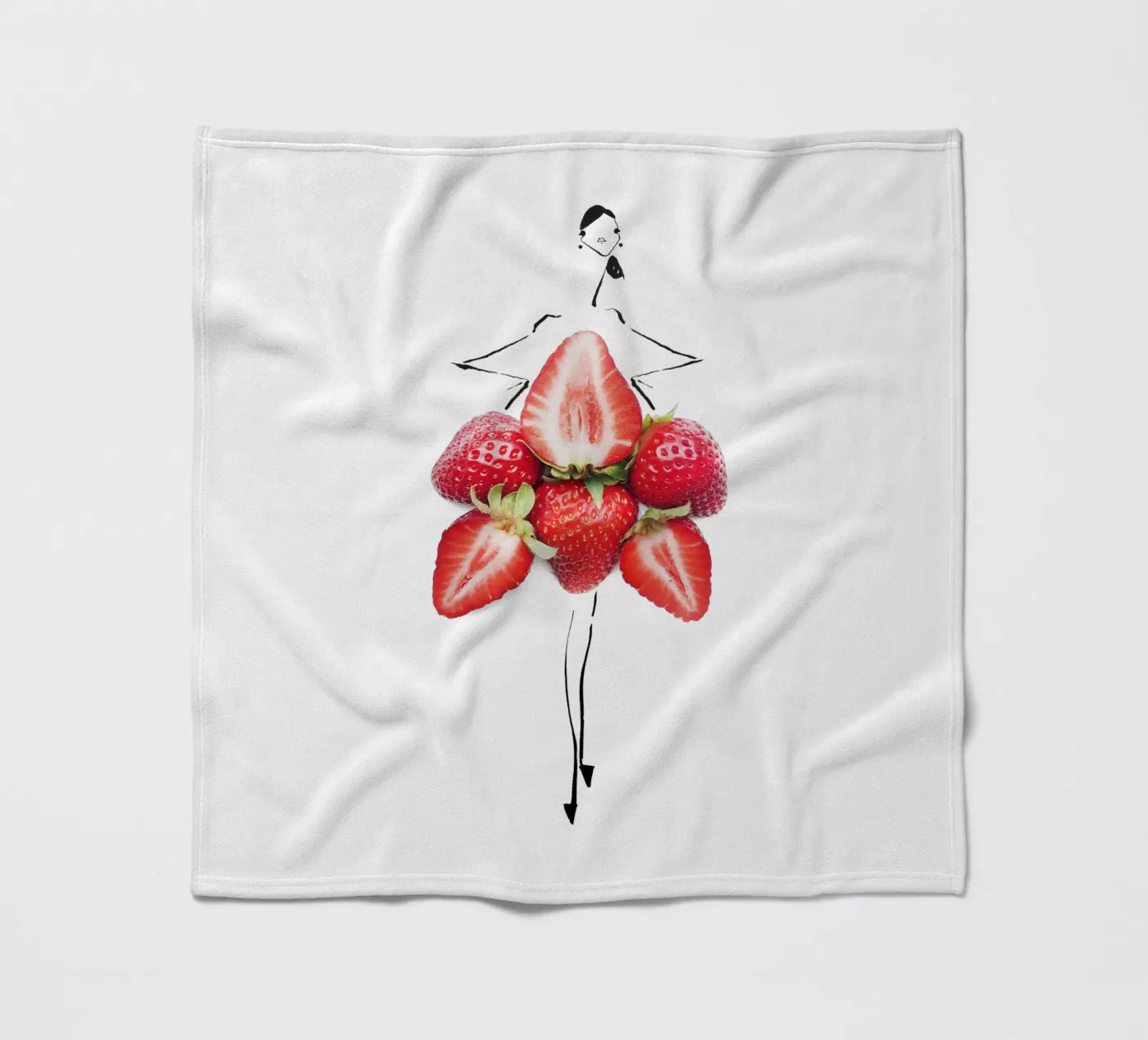 Strawberry Fields fleecedeken van Gretchen Roehrs